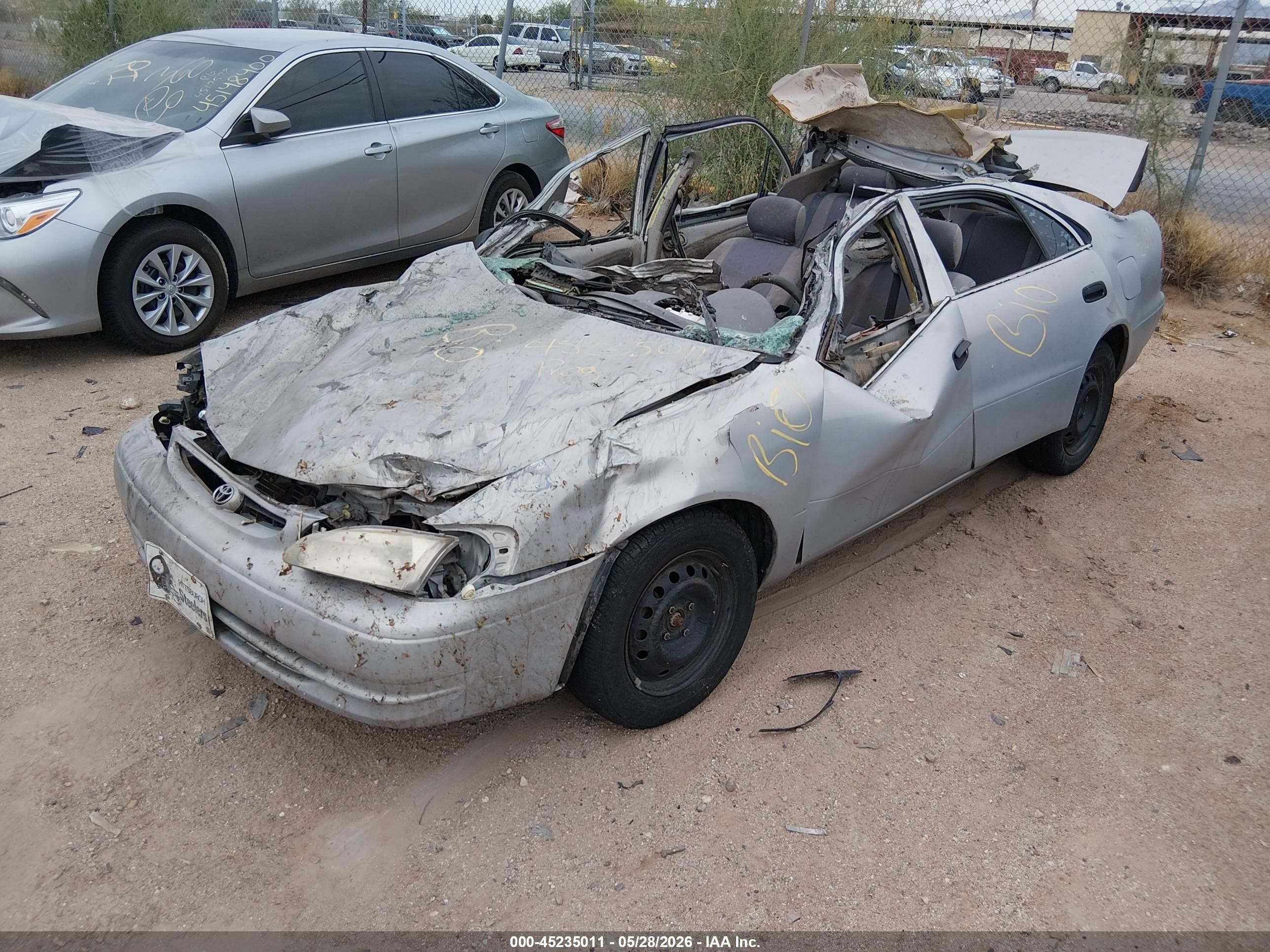 2000 Toyota Corolla VIN 1NXBR12E8YZ410848 IAAI salvage auction — All Over, Non-Repairable (Arizona), sold $75 on 2026-06-11 (photo 2)