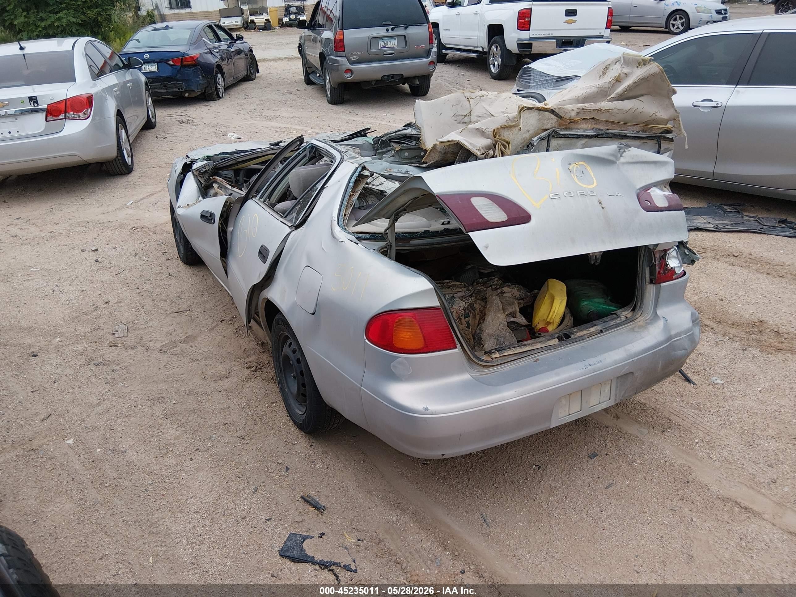 2000 Toyota Corolla VIN 1NXBR12E8YZ410848 IAAI salvage auction — All Over, Non-Repairable (Arizona), sold $75 on 2026-06-11 (photo 6)