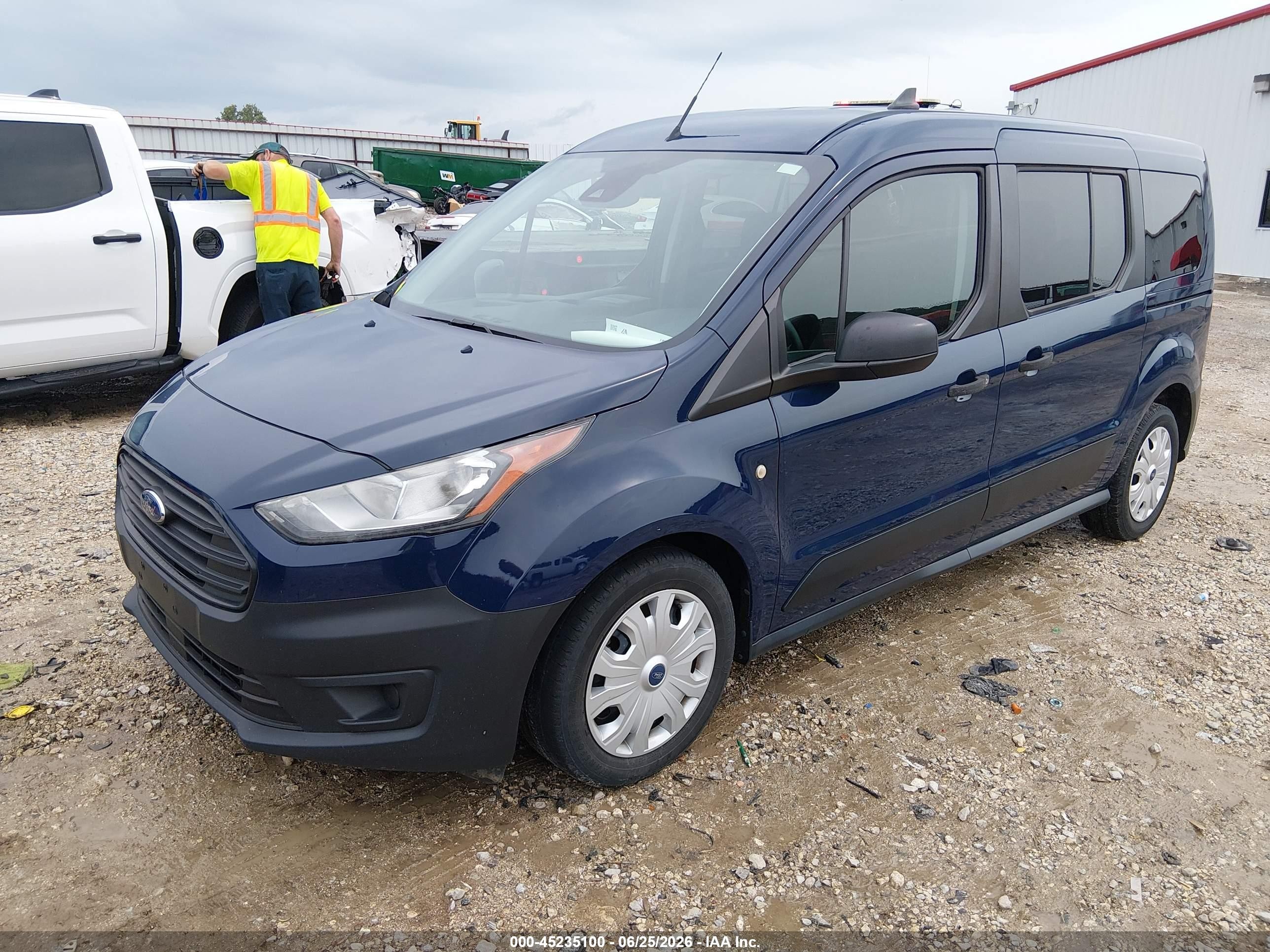 2021 Ford Transit Connect VIN NM0GE9E2XM1484206 IAAI salvage auction — Side, SF97 (Arkansas), sold $10,475 on 2026-07-09 (photo 2)