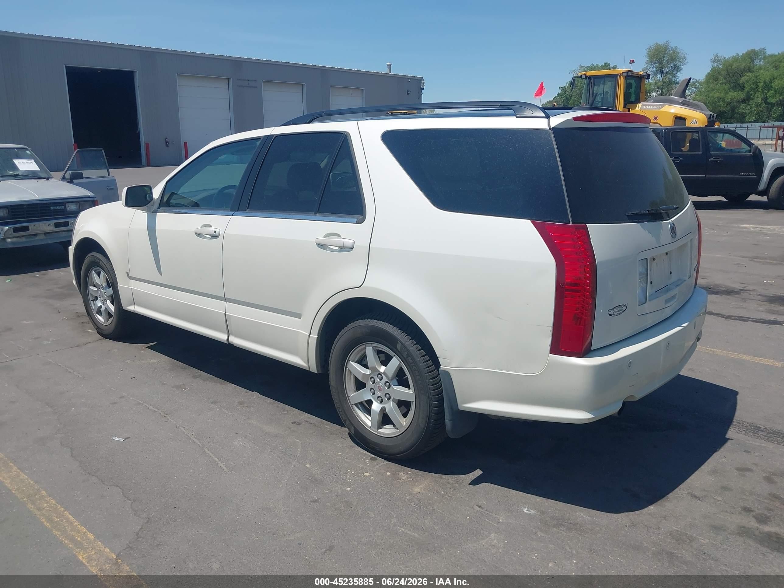 2008 Cadillac SRX VIN 1GYEE437180141110 IAAI salvage auction — Front & Rear, Clear (Utah), sold $575 on 2026-07-09 (photo 3)