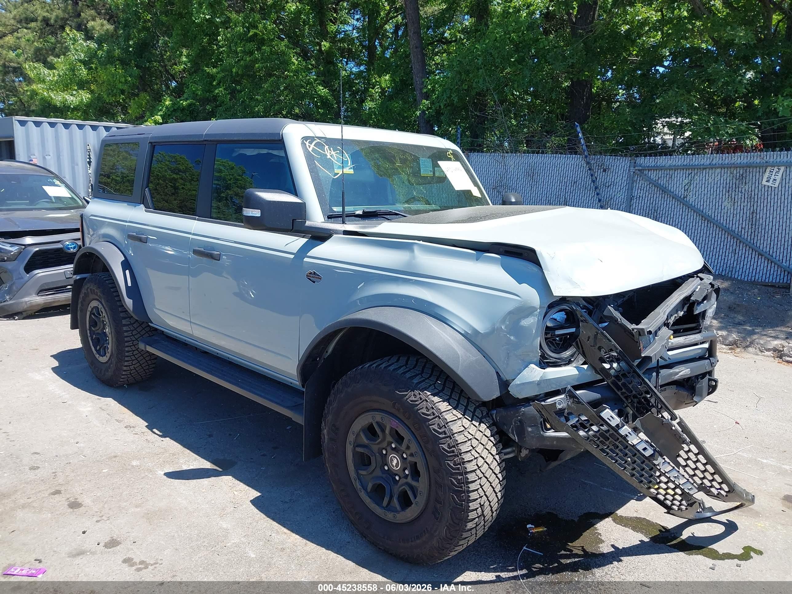 2024 Ford Bronco VIN 1FMEE2BP9RLA22003 IAAI salvage auction — Front End, Mv-907A (New York), sold $14,000 on 2026-07-10 (photo 1)
