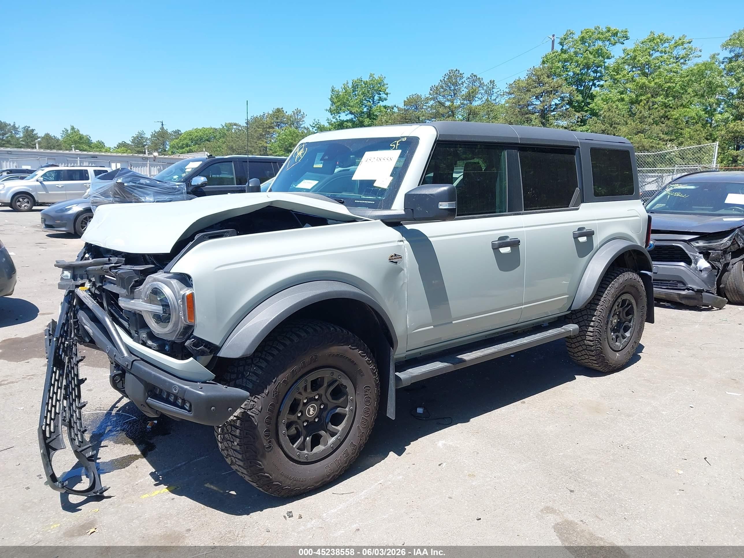 2024 Ford Bronco VIN 1FMEE2BP9RLA22003 IAAI salvage auction — Front End, Mv-907A (New York), sold $14,000 on 2026-07-10 (photo 2)