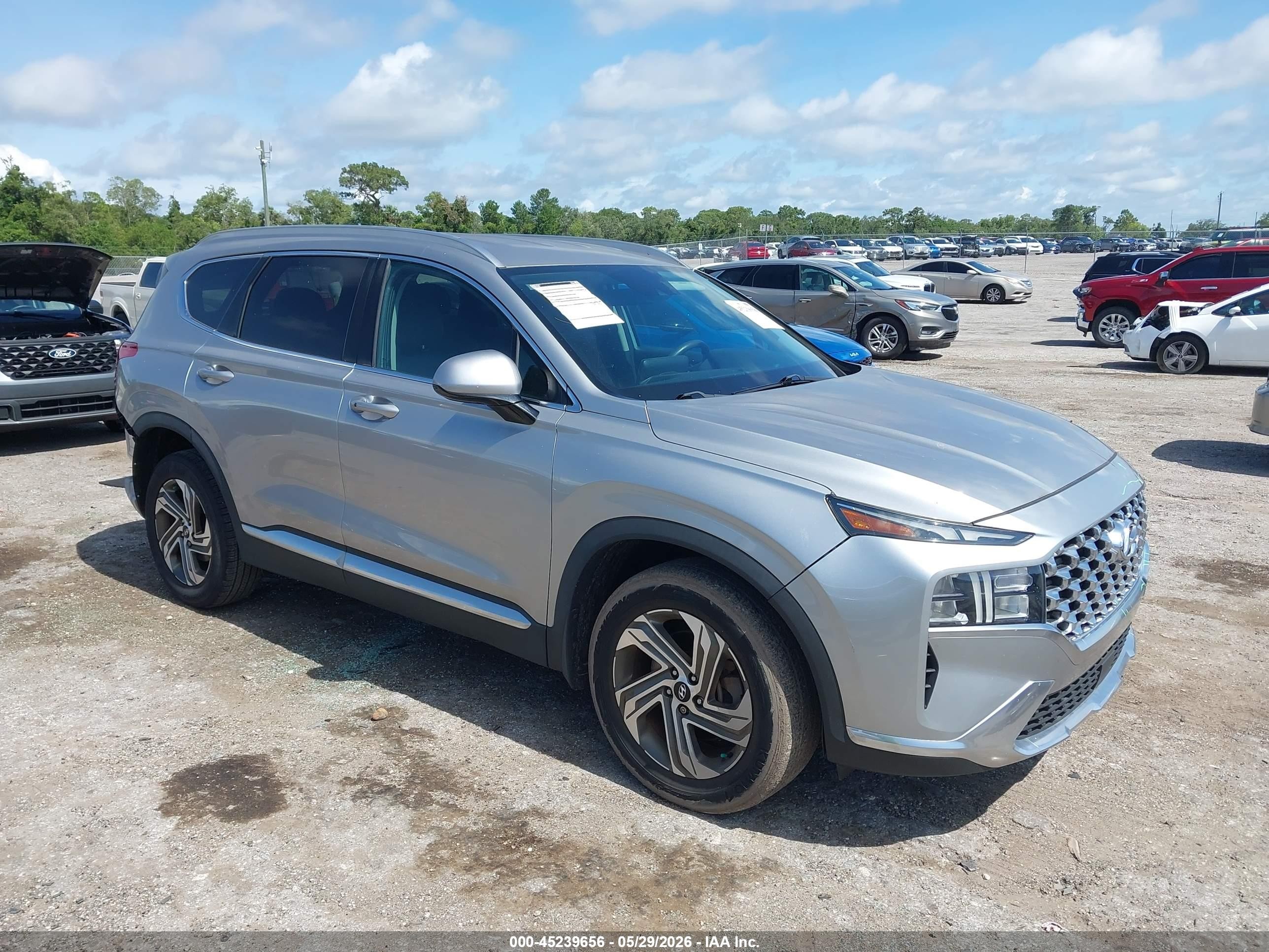 2021 Hyundai Santa Fe VIN 5NMS24AJ5MH343121 — IAAI salvage auction photo