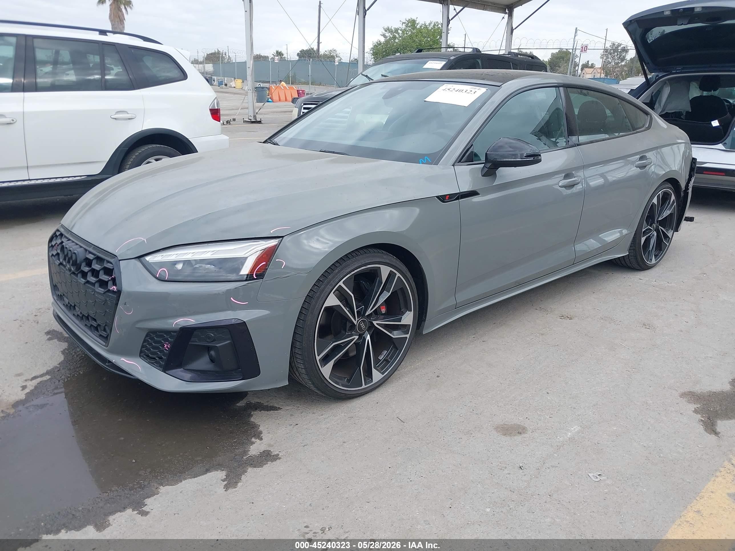 2022 Audi S5 VIN WAUC4CF5XNA040560 IAAI salvage auction — Rear End, Salvage (California), sold $17,600 on 2026-08-15 (photo 2)