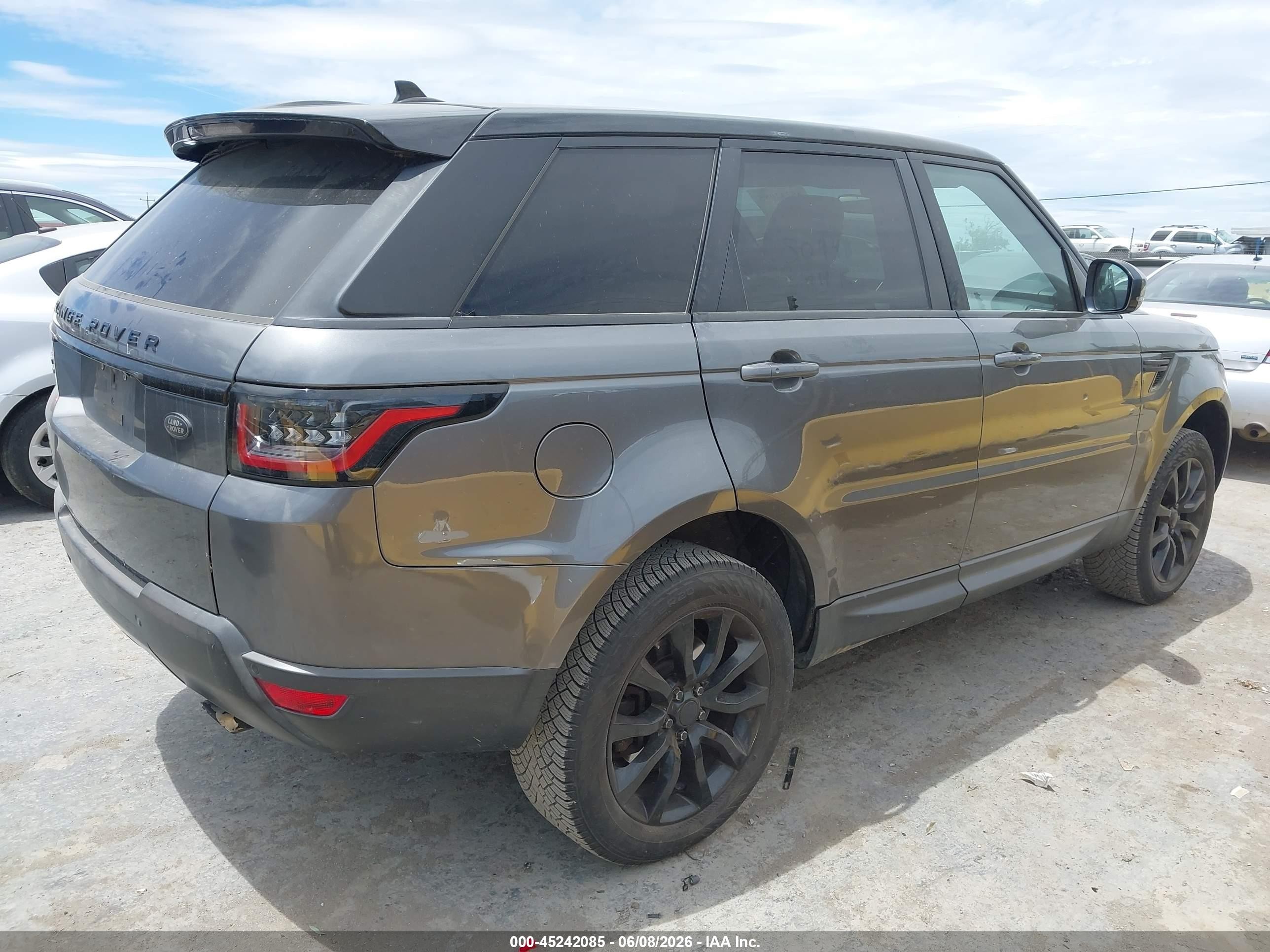 2015 Land Rover Range Rover Sport VIN SALWR2VF4FA612786 IAAI salvage auction — Top/Roof, Salvage (California), sold $3,850 on 2026-07-02 (photo 4)
