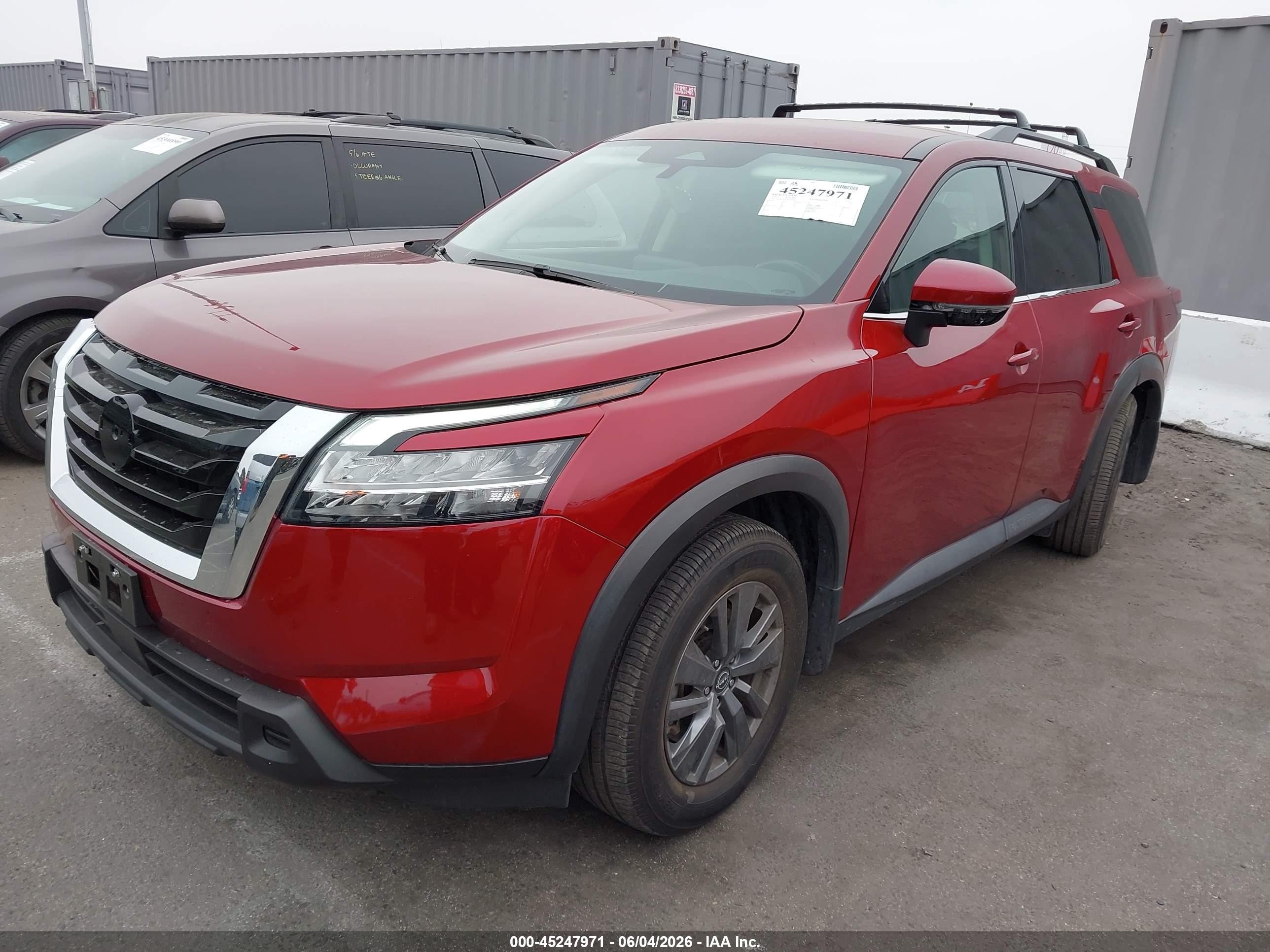 2022 Nissan Pathfinder VIN 5N1DR3BA2NC256009 IAAI salvage auction — Rear End, Salvage (California), sold $6,000 on 2026-07-09 (photo 2)