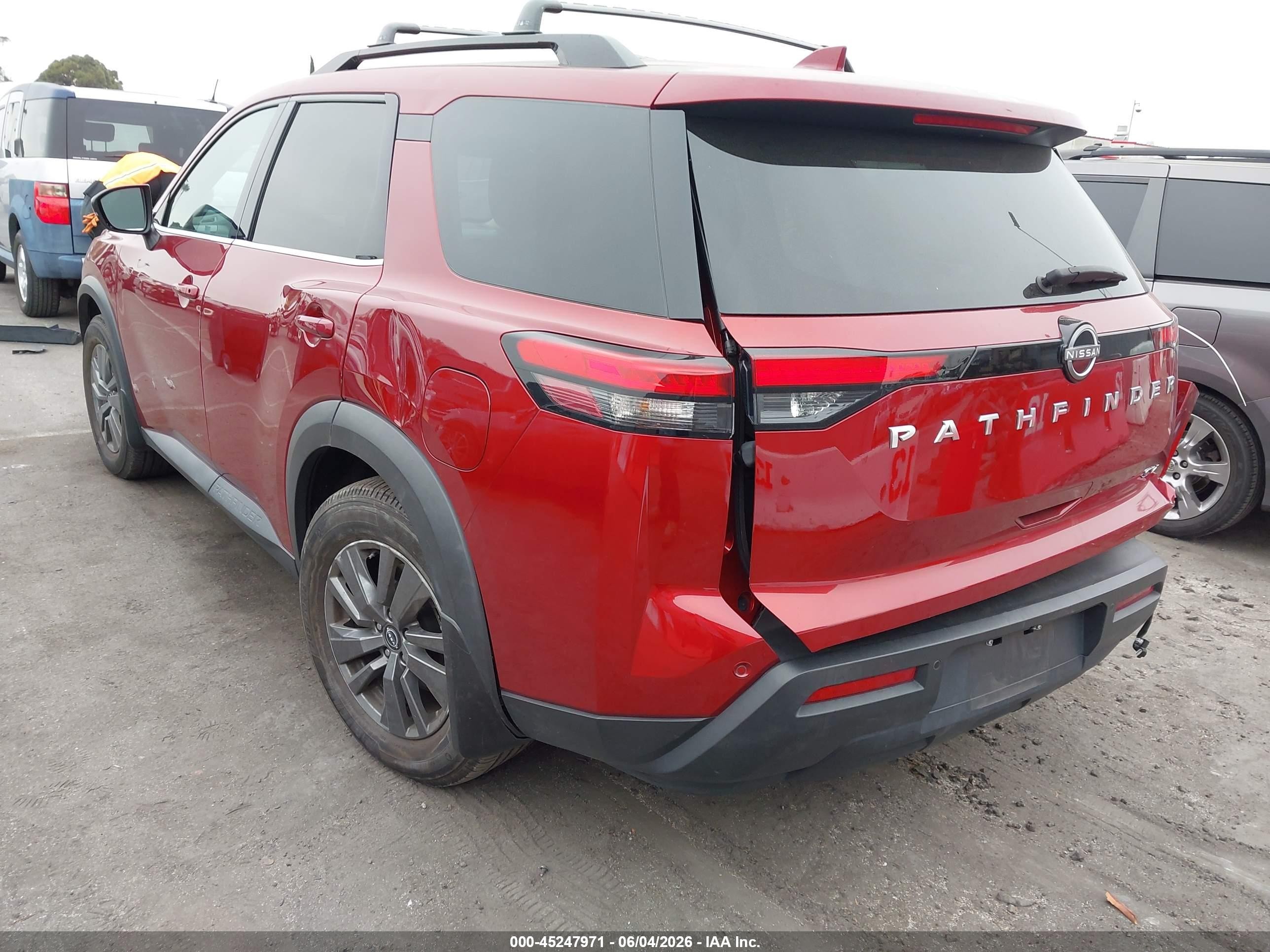 2022 Nissan Pathfinder VIN 5N1DR3BA2NC256009 IAAI salvage auction — Rear End, Salvage (California), sold $6,000 on 2026-07-09 (photo 3)