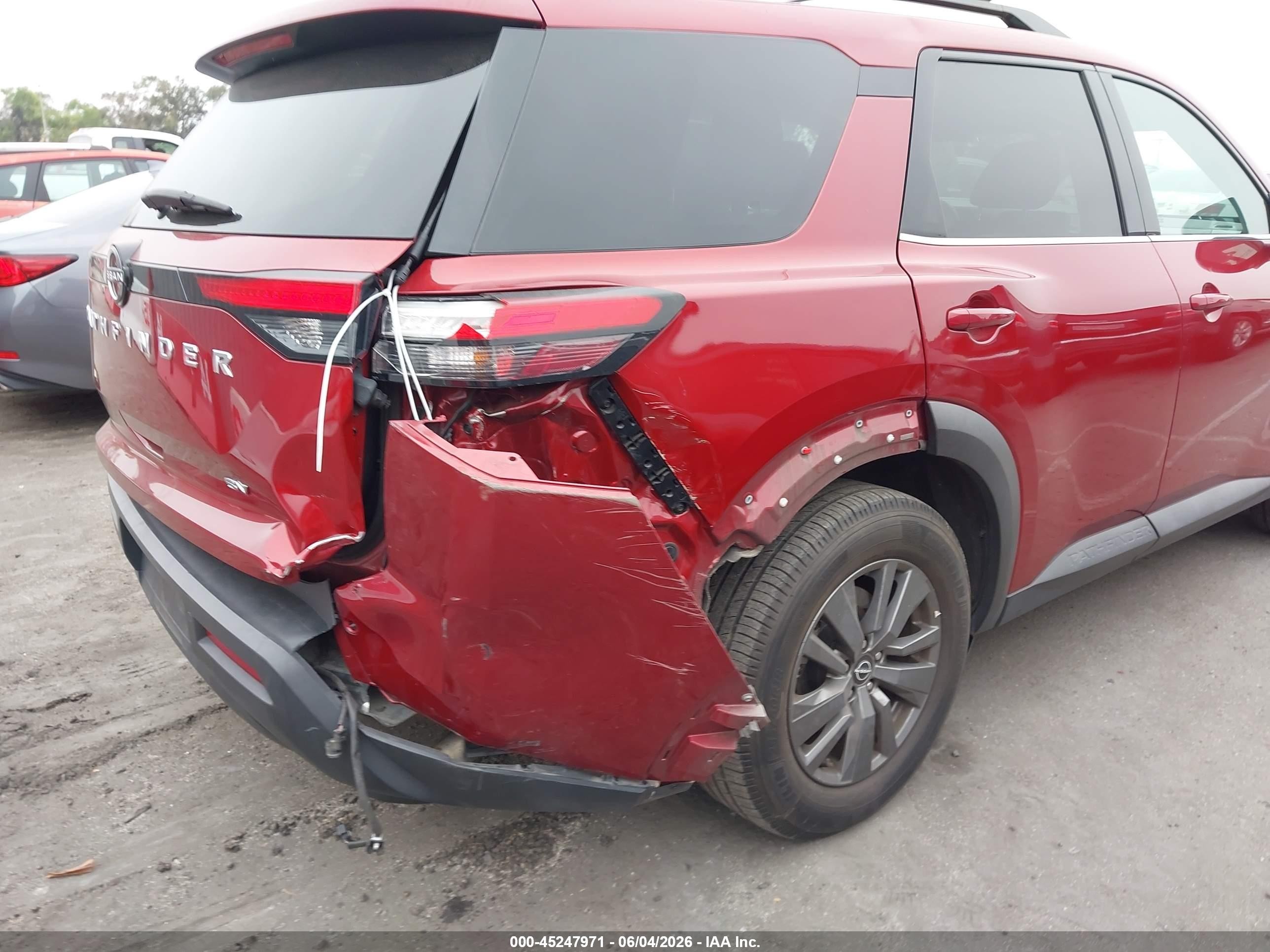 2022 Nissan Pathfinder VIN 5N1DR3BA2NC256009 IAAI salvage auction — Rear End, Salvage (California), sold $6,000 on 2026-07-09 (photo 6)