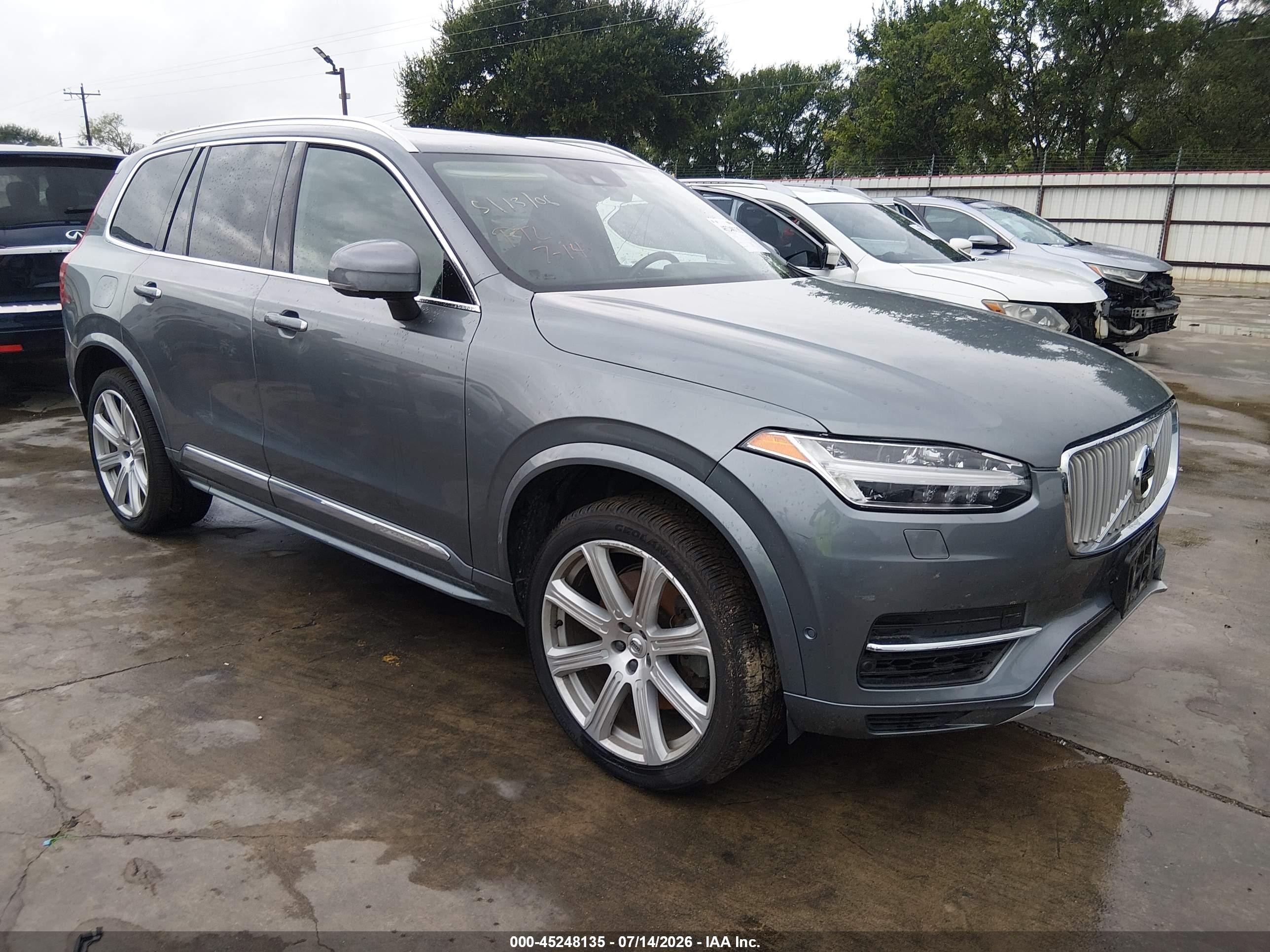 2019 Volvo XC90 VIN YV4BR0CL6K1500629 IAAI salvage auction — Side, Original (Texas), sold $9,700 on 2026-09-18 (photo 1)
