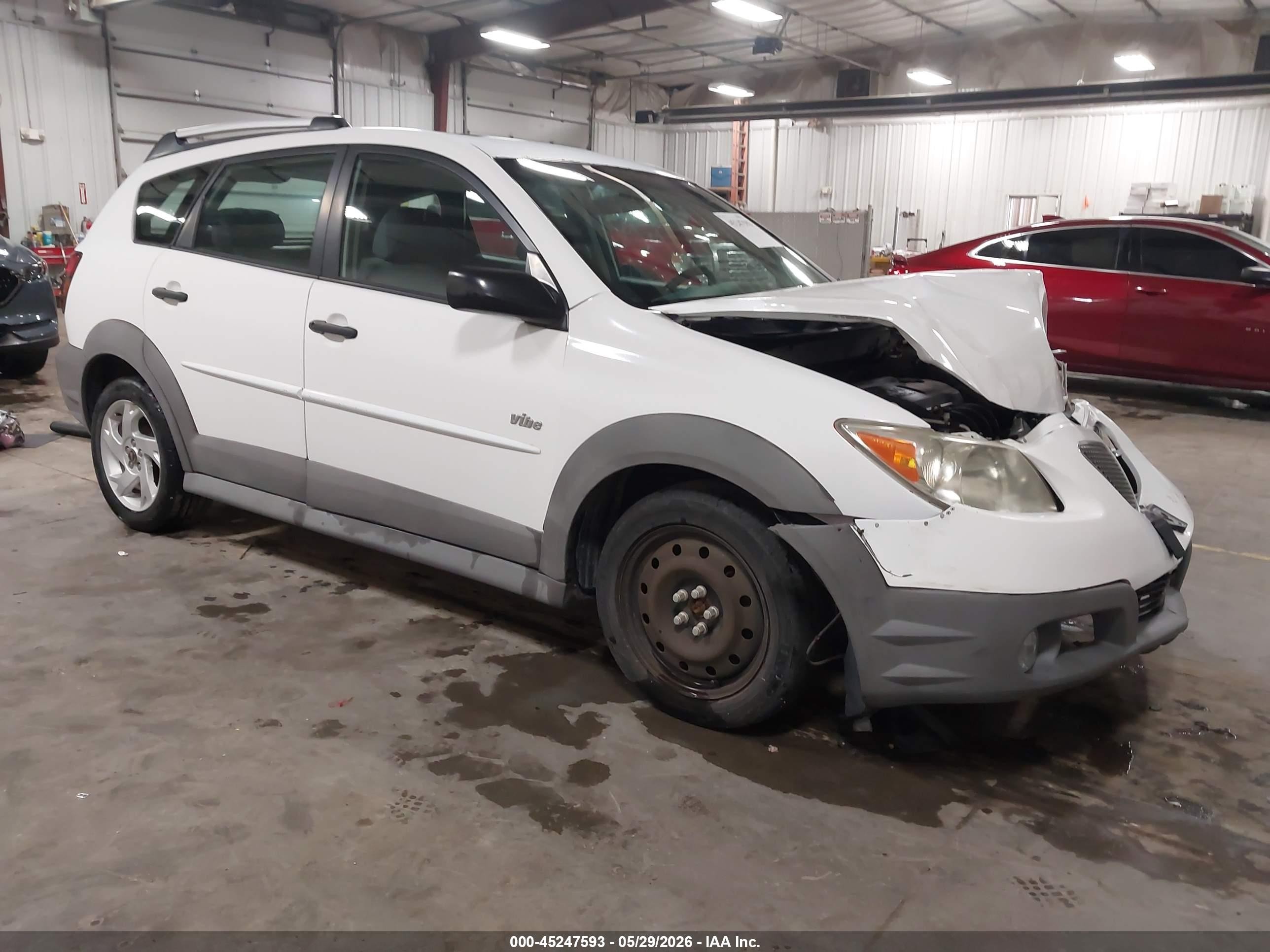 2007 Pontiac Vibe VIN 5Y2SL65807Z423328 IAAI salvage auction — Front End, Salvage (Iowa), sold $400 on 2026-09-16 (photo 1)