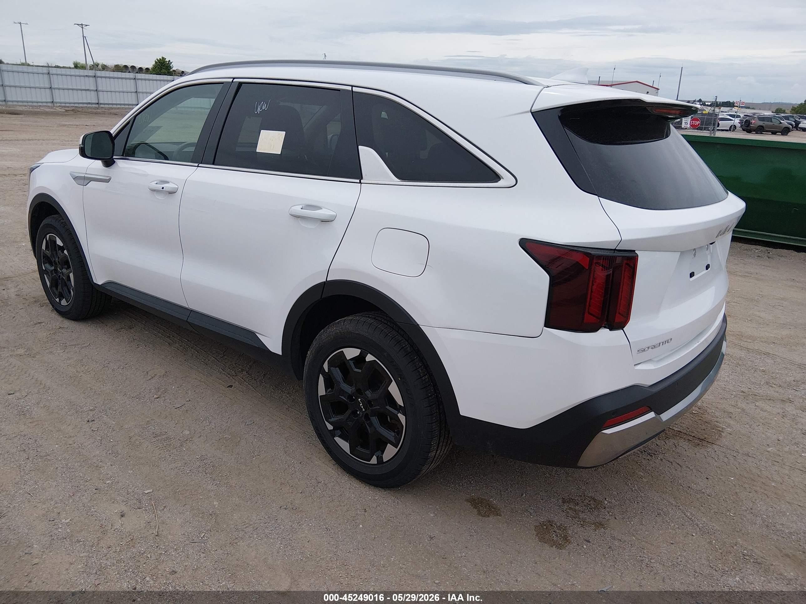 2024 Kia Sorento VIN 5XYRLDJC7RG254911 IAAI salvage auction — Unknown, Clear (Illinois), sold $17,100 on 2026-07-14 (photo 3)