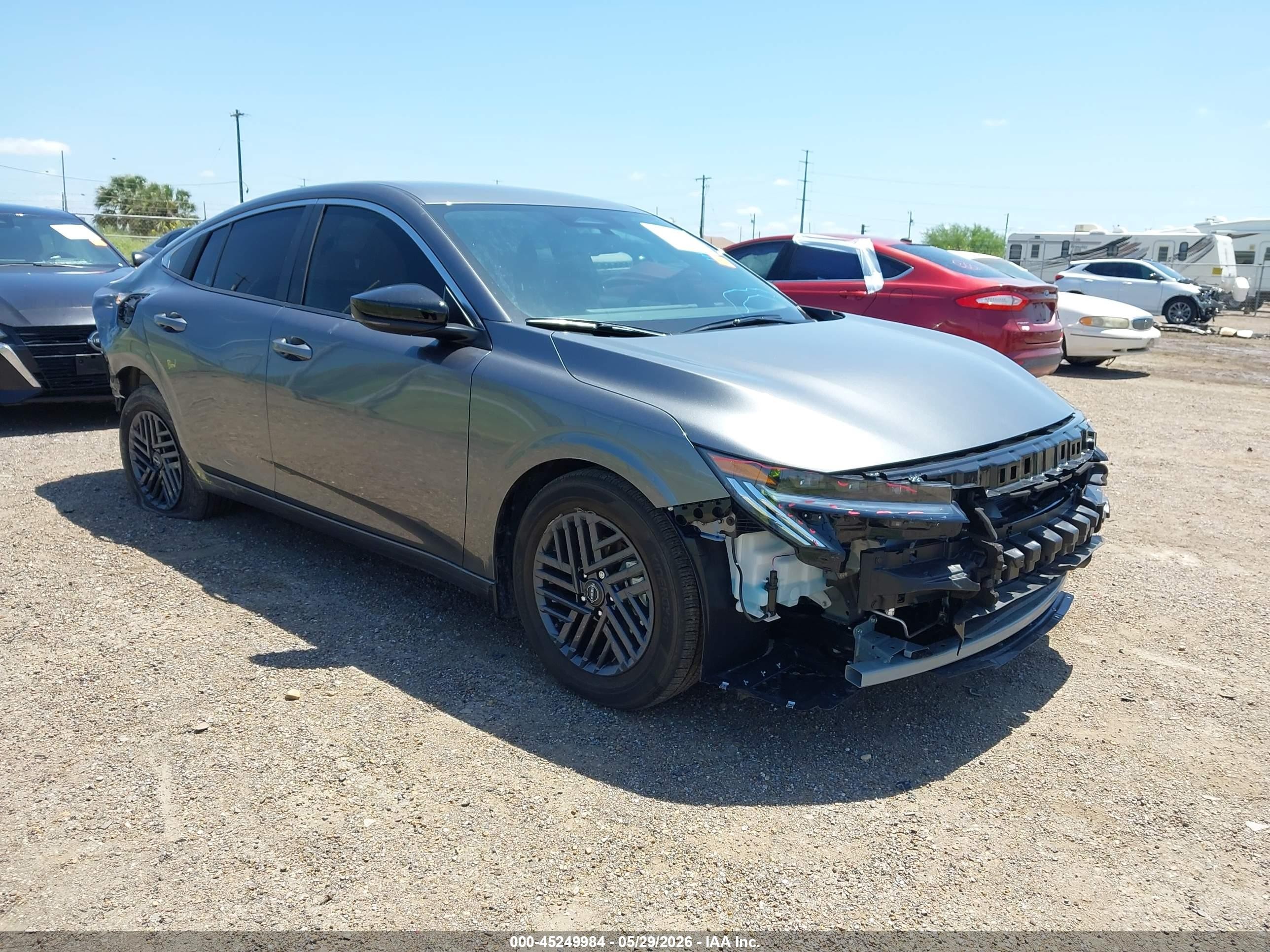 2026 Nissan Sentra VIN 3N1AB9CV4TY267326 IAAI salvage auction — Front & Rear, Original (Texas), sold $5,700 on 2026-09-11 (photo 1)