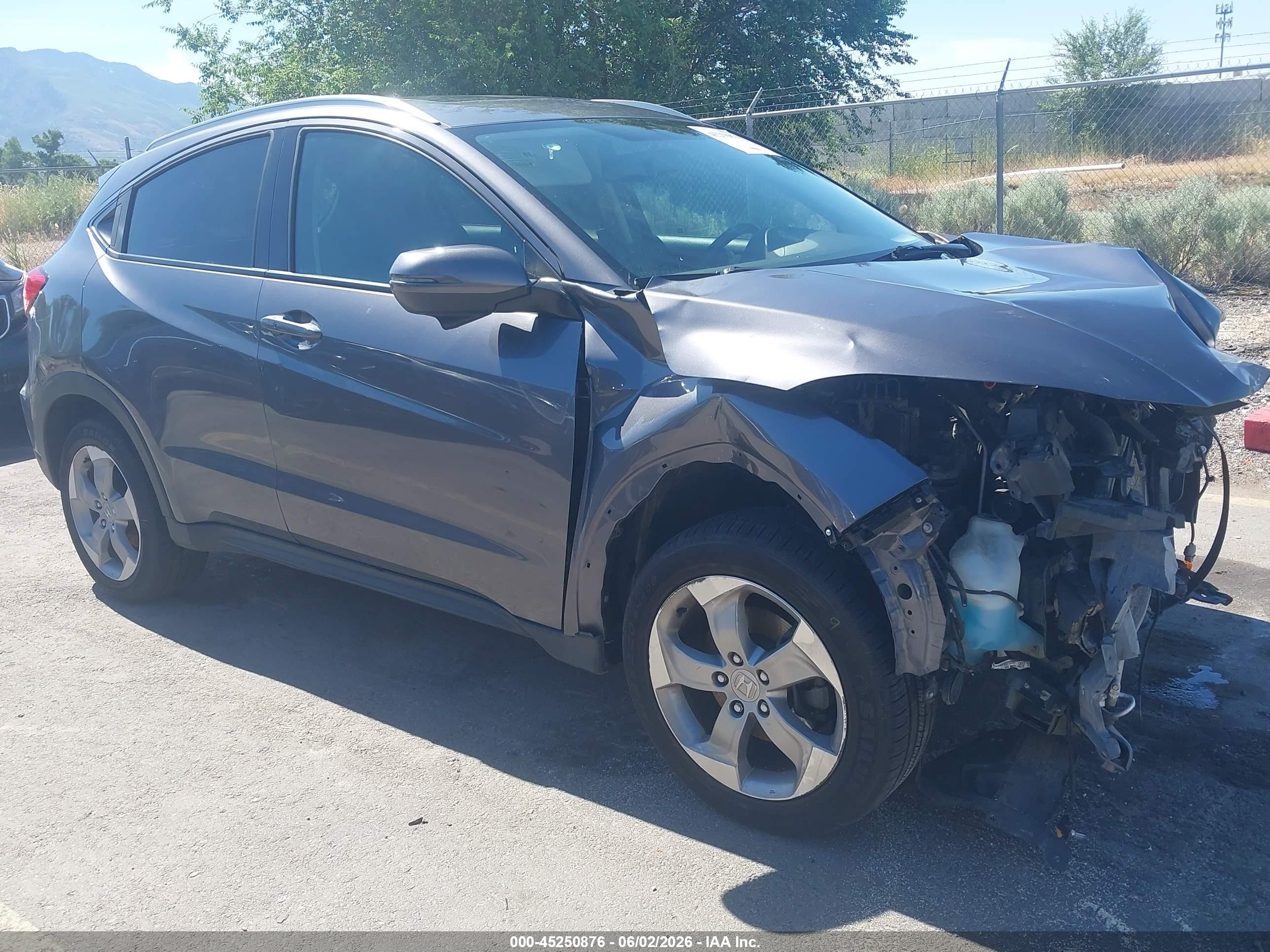 2017 Honda HR-V VIN 3CZRU6H7XHM713863 IAAI salvage auction — Front End, Salvage (Idaho), sold $1,500 on 2026-07-09 (photo 1)