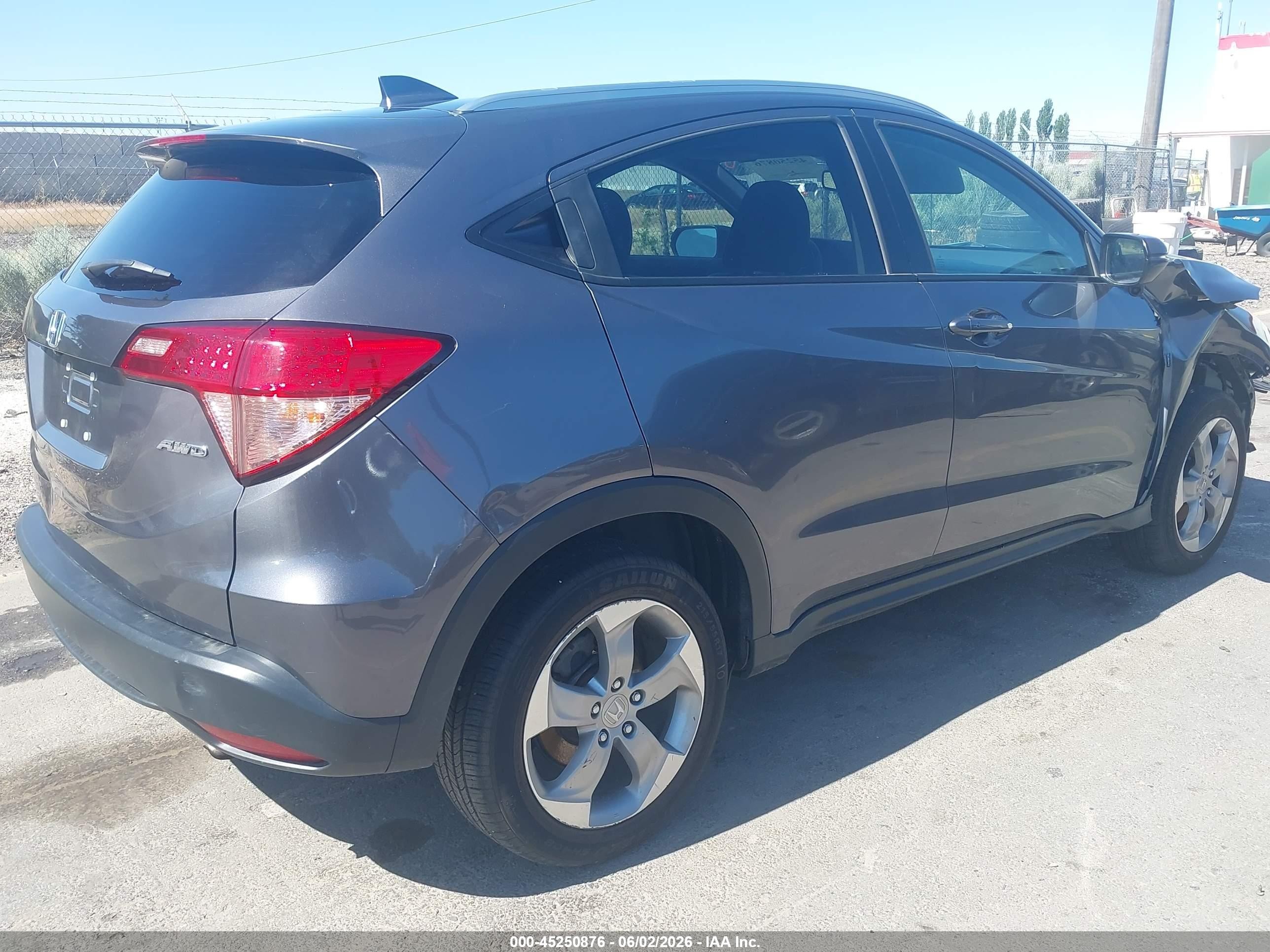 2017 Honda HR-V VIN 3CZRU6H7XHM713863 IAAI salvage auction — Front End, Salvage (Idaho), sold $1,500 on 2026-07-09 (photo 4)