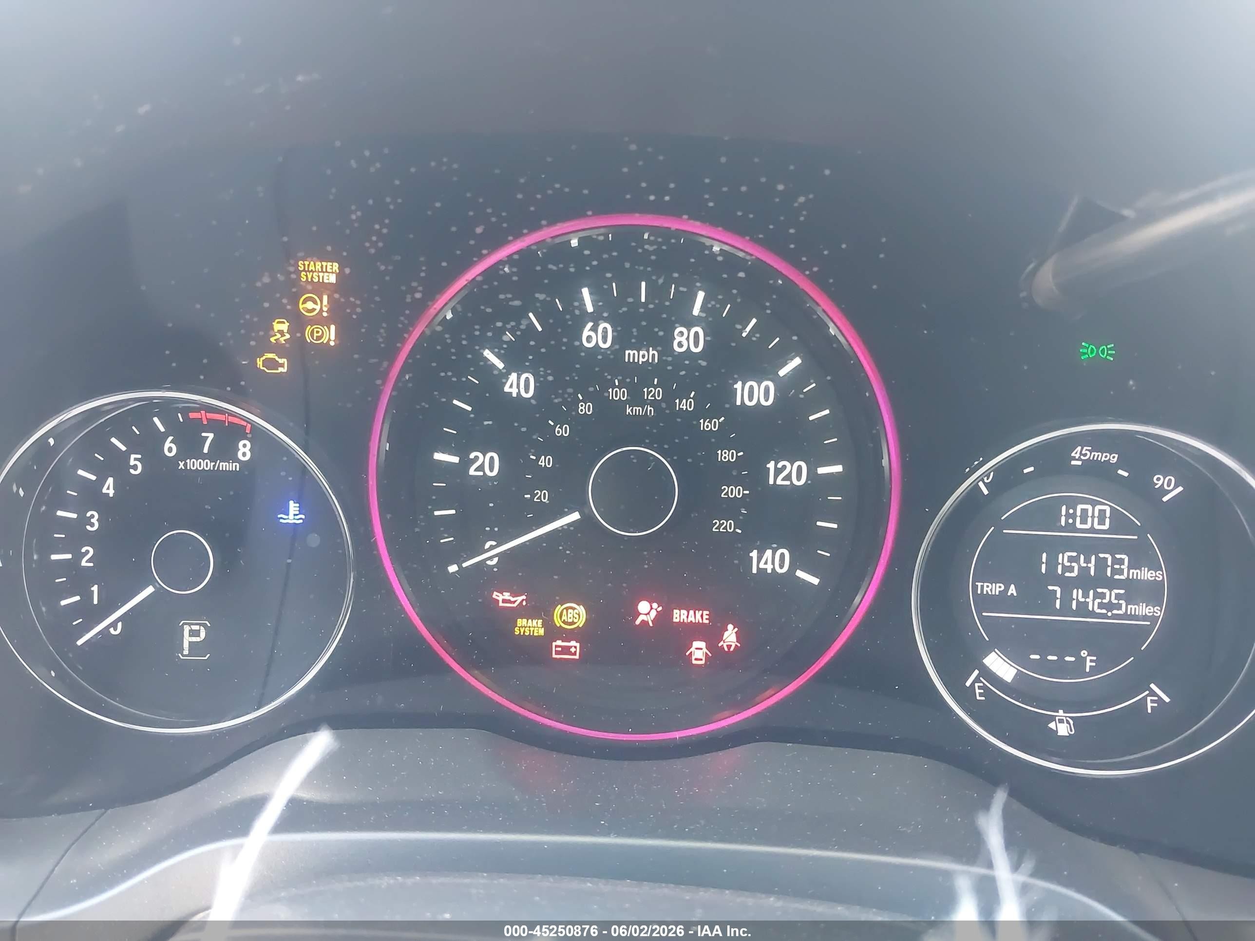 2017 Honda HR-V VIN 3CZRU6H7XHM713863 IAAI salvage auction — Front End, Salvage (Idaho), sold $1,500 on 2026-07-09 (photo 7)