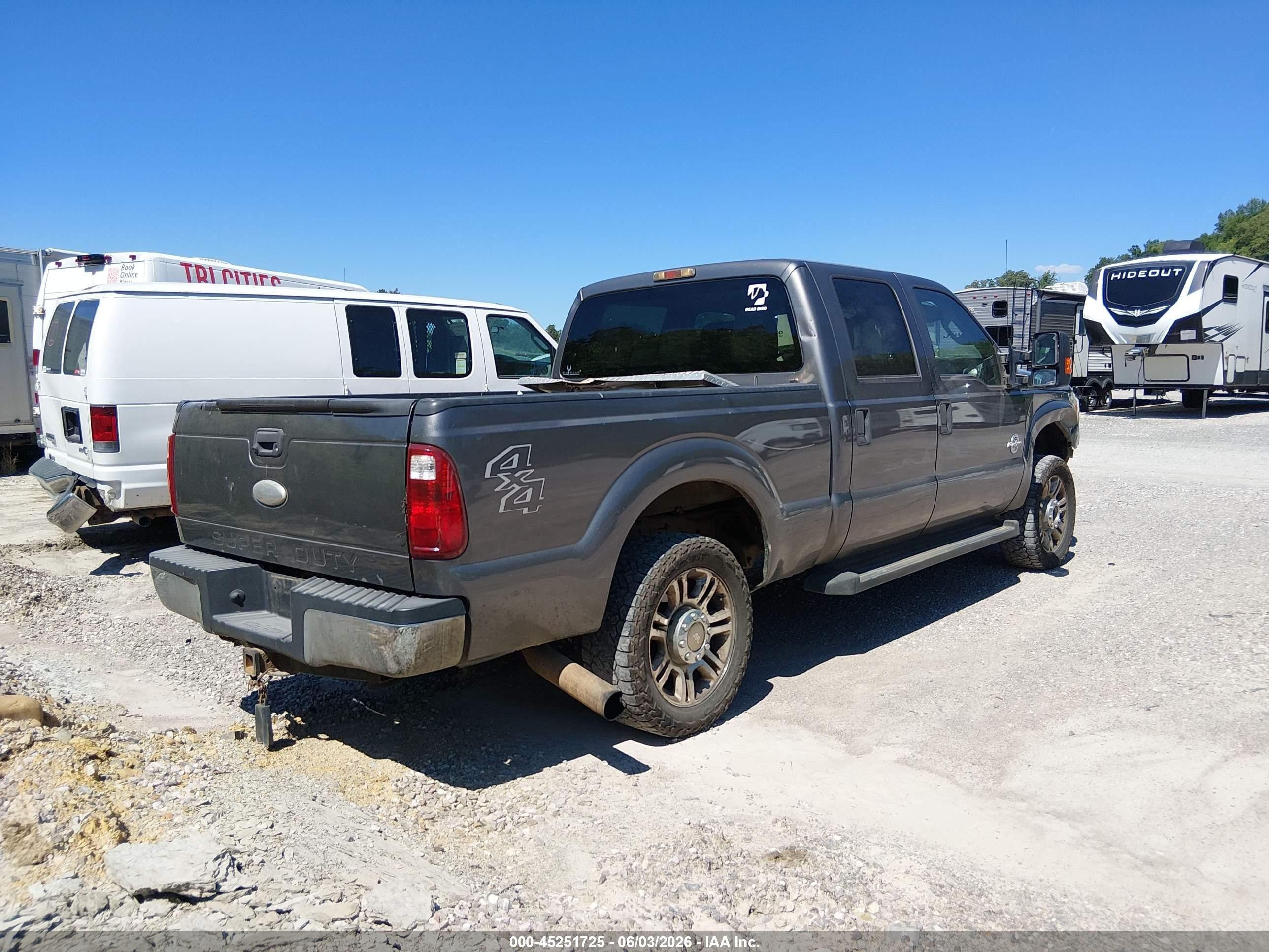 2012 Ford F-250 VIN 1FT7W2BT4CEB02747 IAAI salvage auction — Front End, Salvage (Tennessee), sold $4,000 on 2026-07-11 (photo 4)