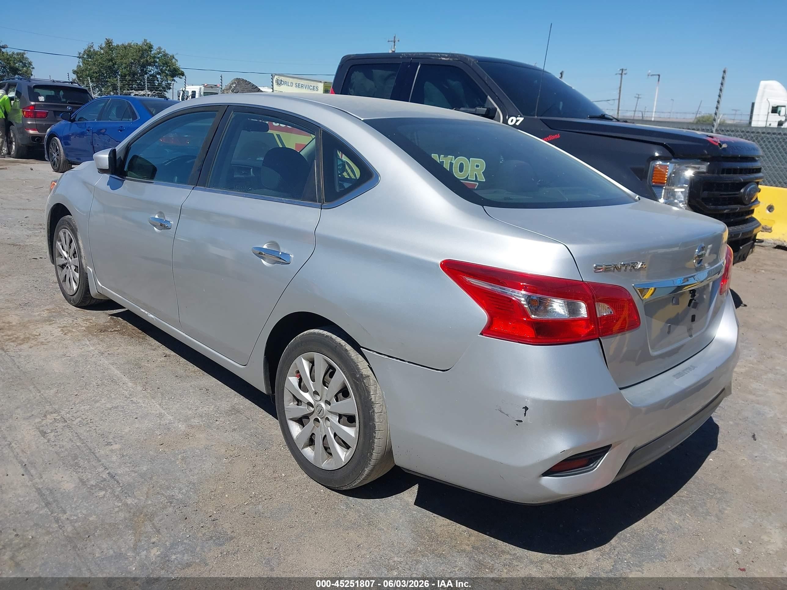 2017 Nissan Sentra VIN 3N1AB7APXHY294238 IAAI salvage auction — Normal Wear, App For Dup Clear (California), sold $350 on 2026-07-09 (photo 3)