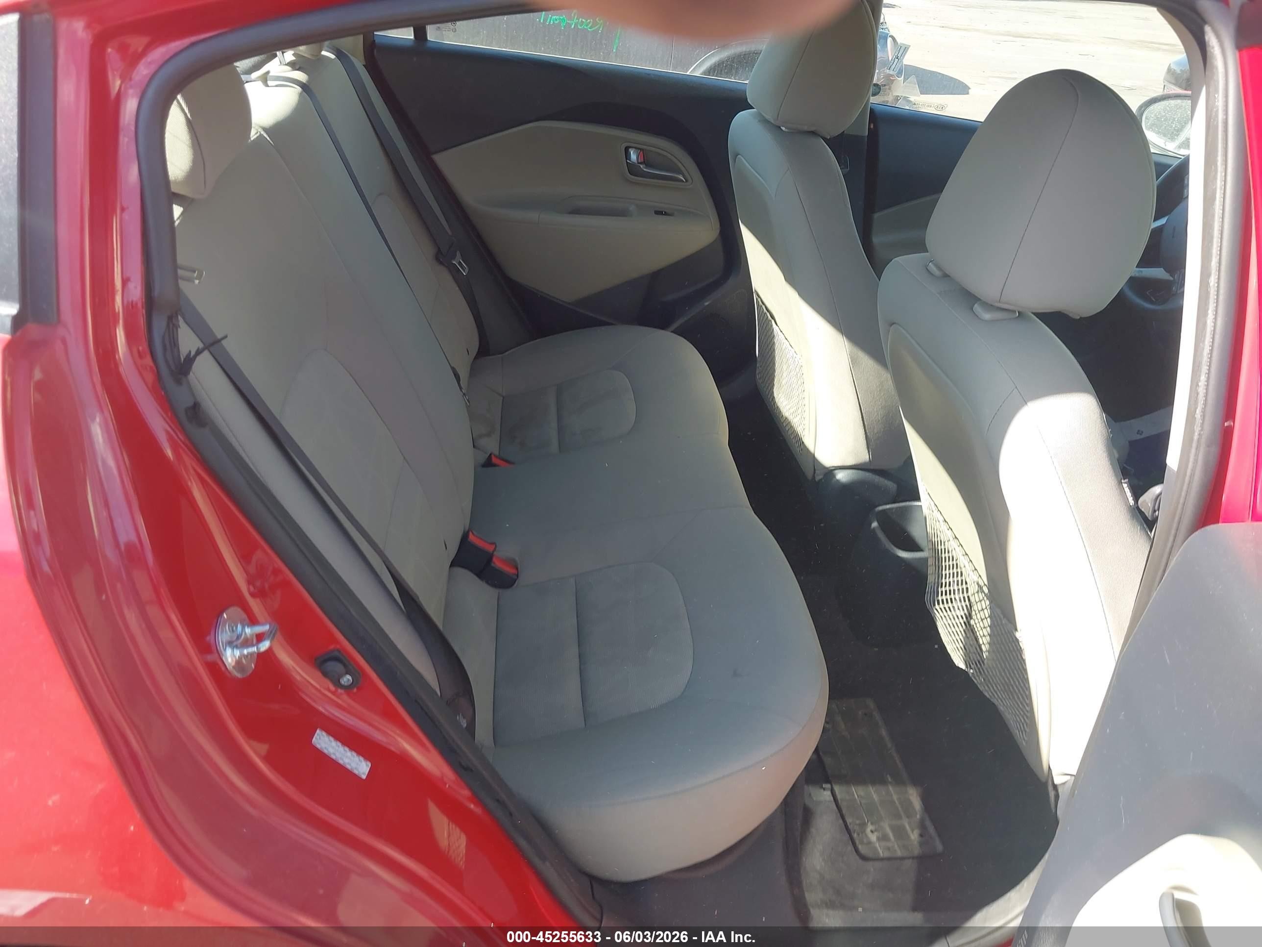 2014 Kia Rio VIN KNADM4A34E6352781 IAAI salvage auction — Normal Wear, Salvage (Texas), sold $275 on 2026-07-09 (photo 8)
