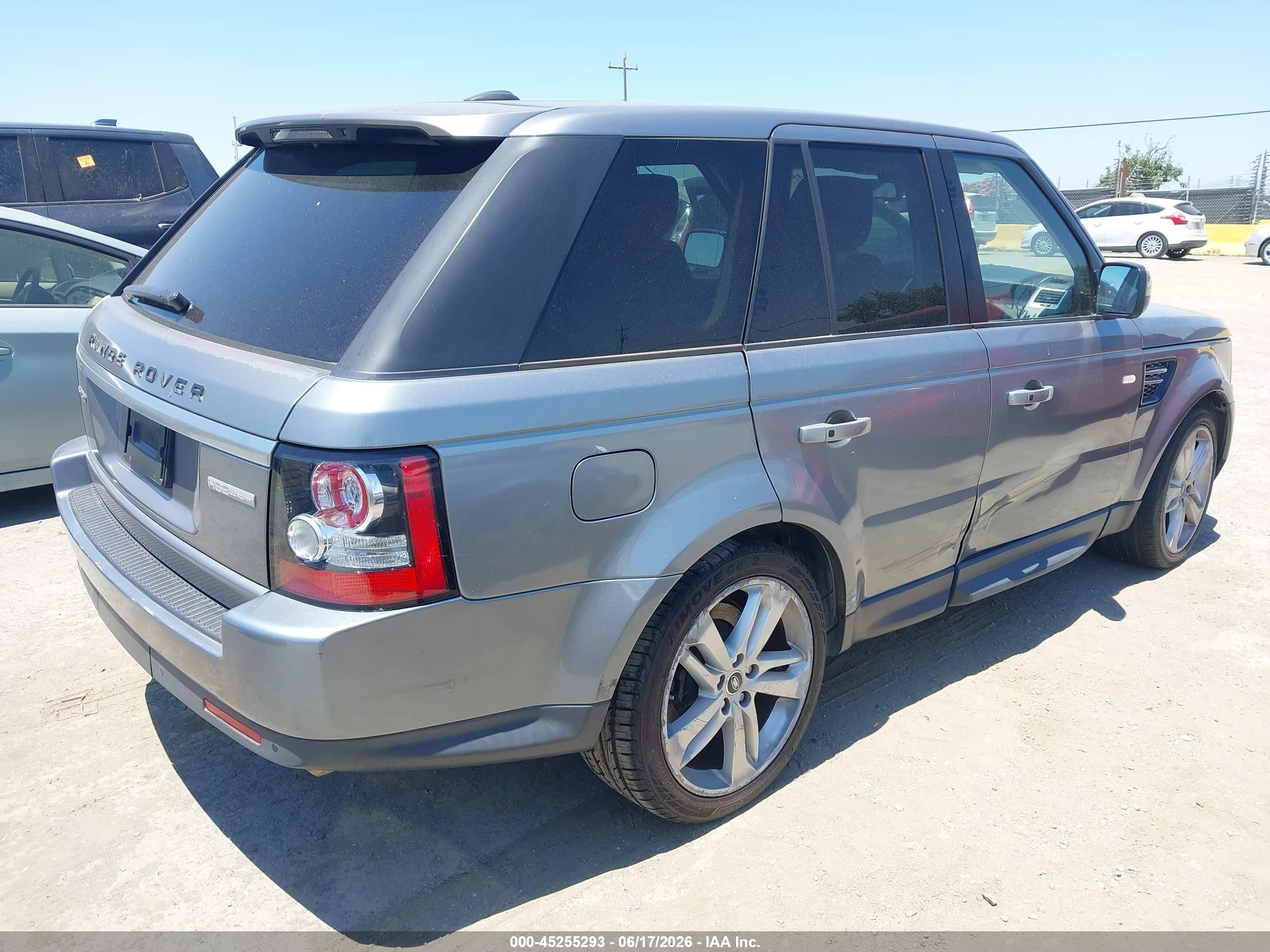 2013 Land Rover Range Rover Sport VIN SALSK2D46DA801522 IAAI salvage auction — Normal Wear, Clear - Dealer Only (California), sold $1,150 on 2026-07-09 (photo 4)