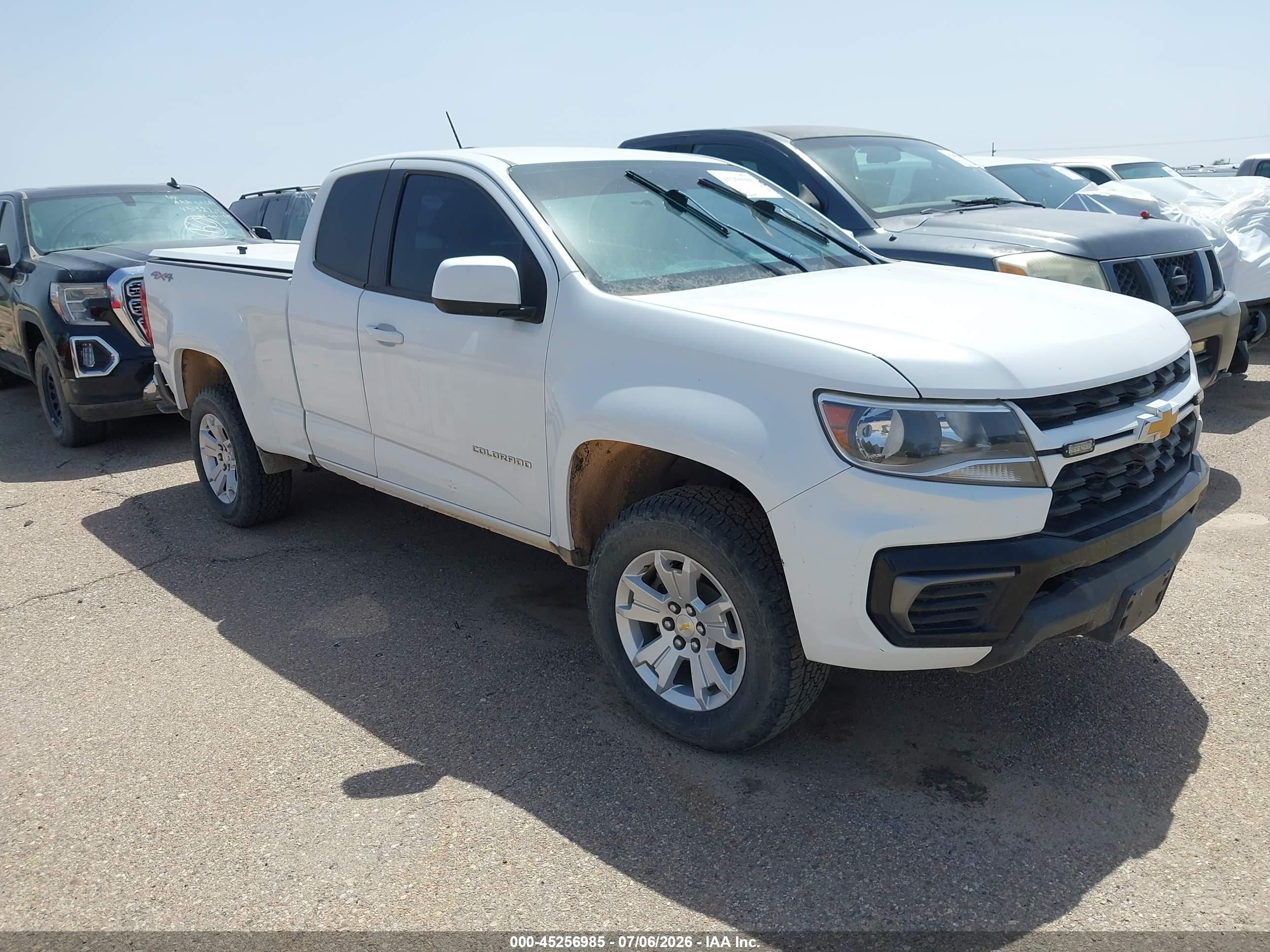 2022 Chevrolet Colorado VIN 1GCHTCEAXN1217733 IAAI salvage auction — Front End, Clear (Texas), sold $5,100 on 2026-07-09 (photo 1)