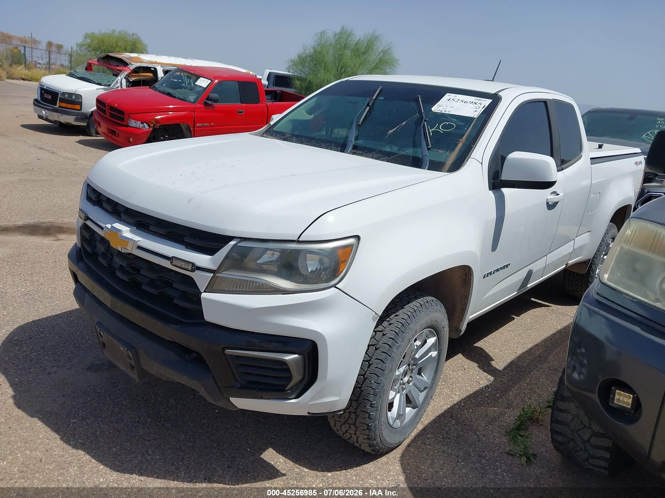 2022 Chevrolet Colorado VIN 1GCHTCEAXN1217733 IAAI salvage auction — Front End, Clear (Texas), sold $5,100 on 2026-07-09 (photo 2)