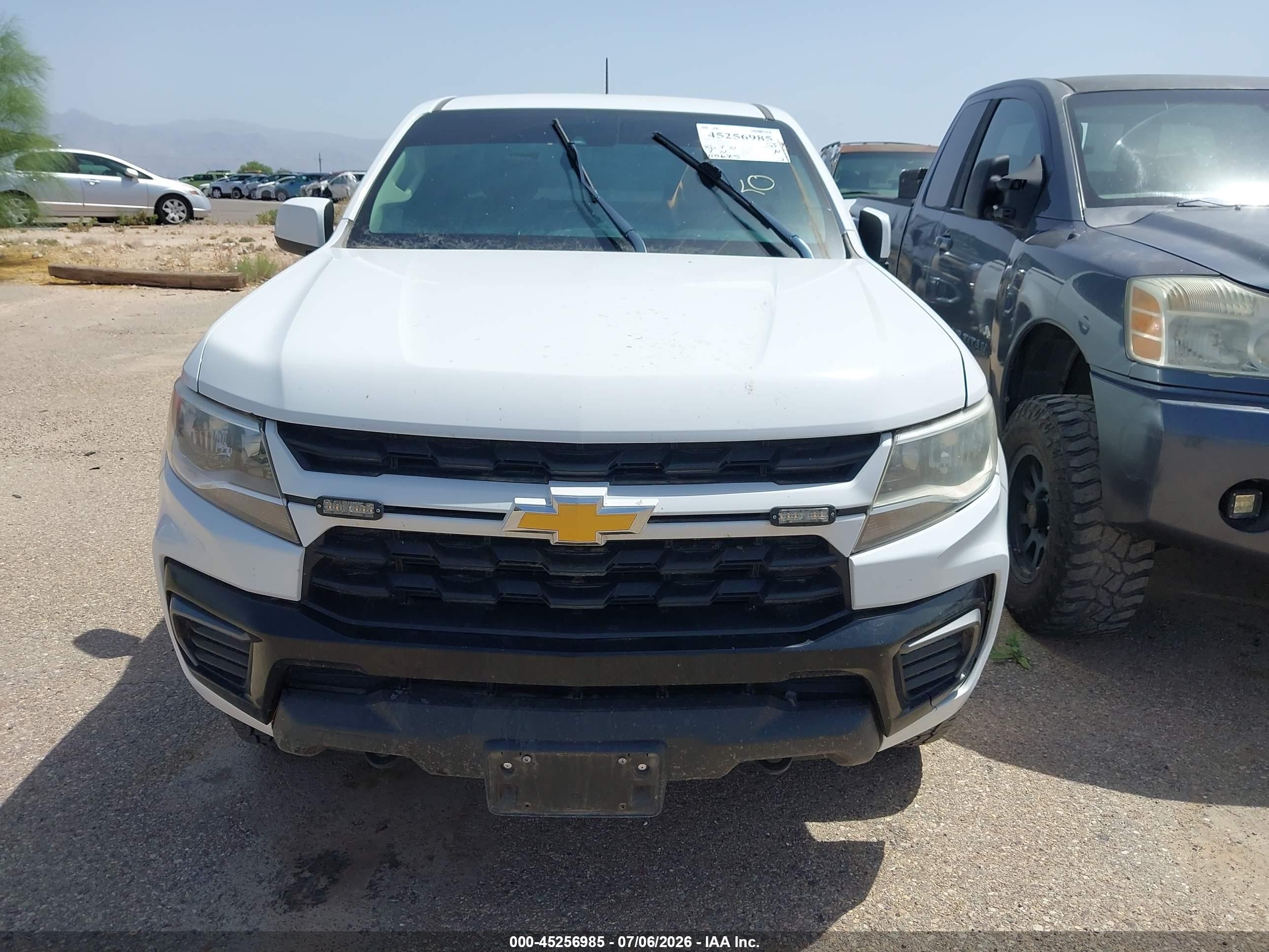 2022 Chevrolet Colorado VIN 1GCHTCEAXN1217733 IAAI salvage auction — Front End, Clear (Texas), sold $5,100 on 2026-07-09 (photo 6)