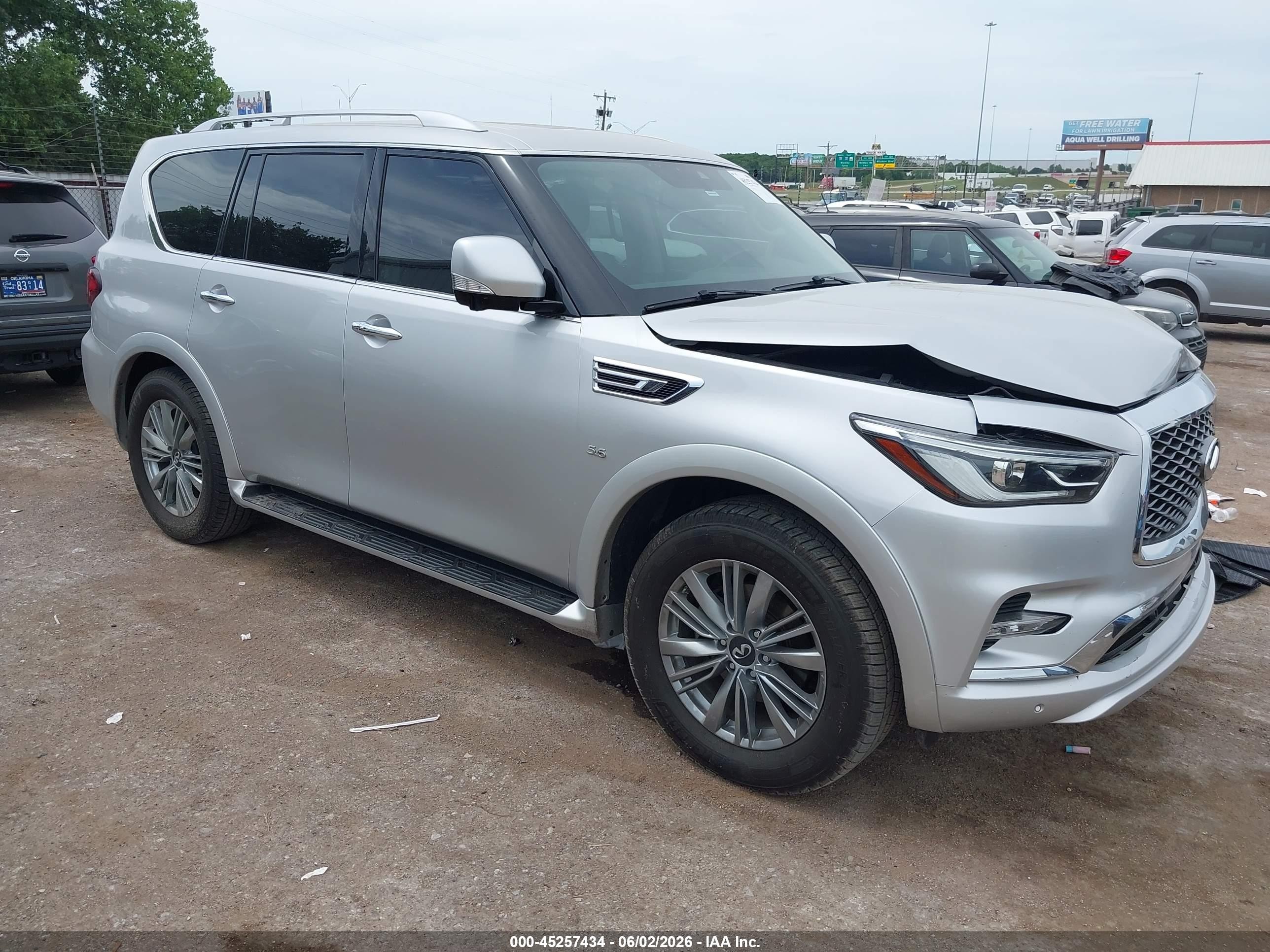 2019 Infiniti QX80 VIN JN8AZ2NE2K9230958 — IAAI salvage auction photo