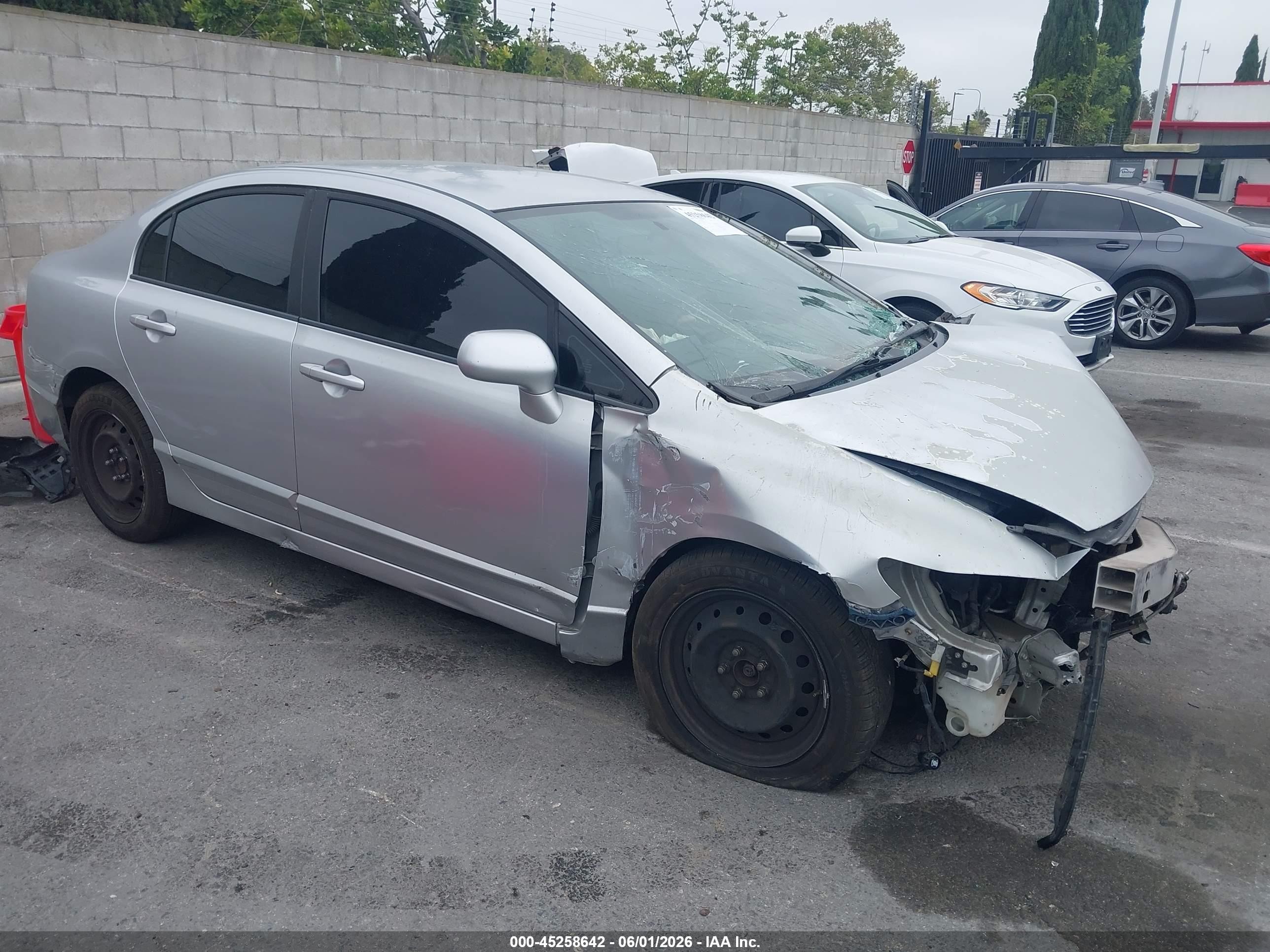 2010 Honda Civic VIN 19XFA1F5XAE067651 IAAI salvage auction — Front End, Salvage (California), sold $350 on 2026-07-09 (photo 1)