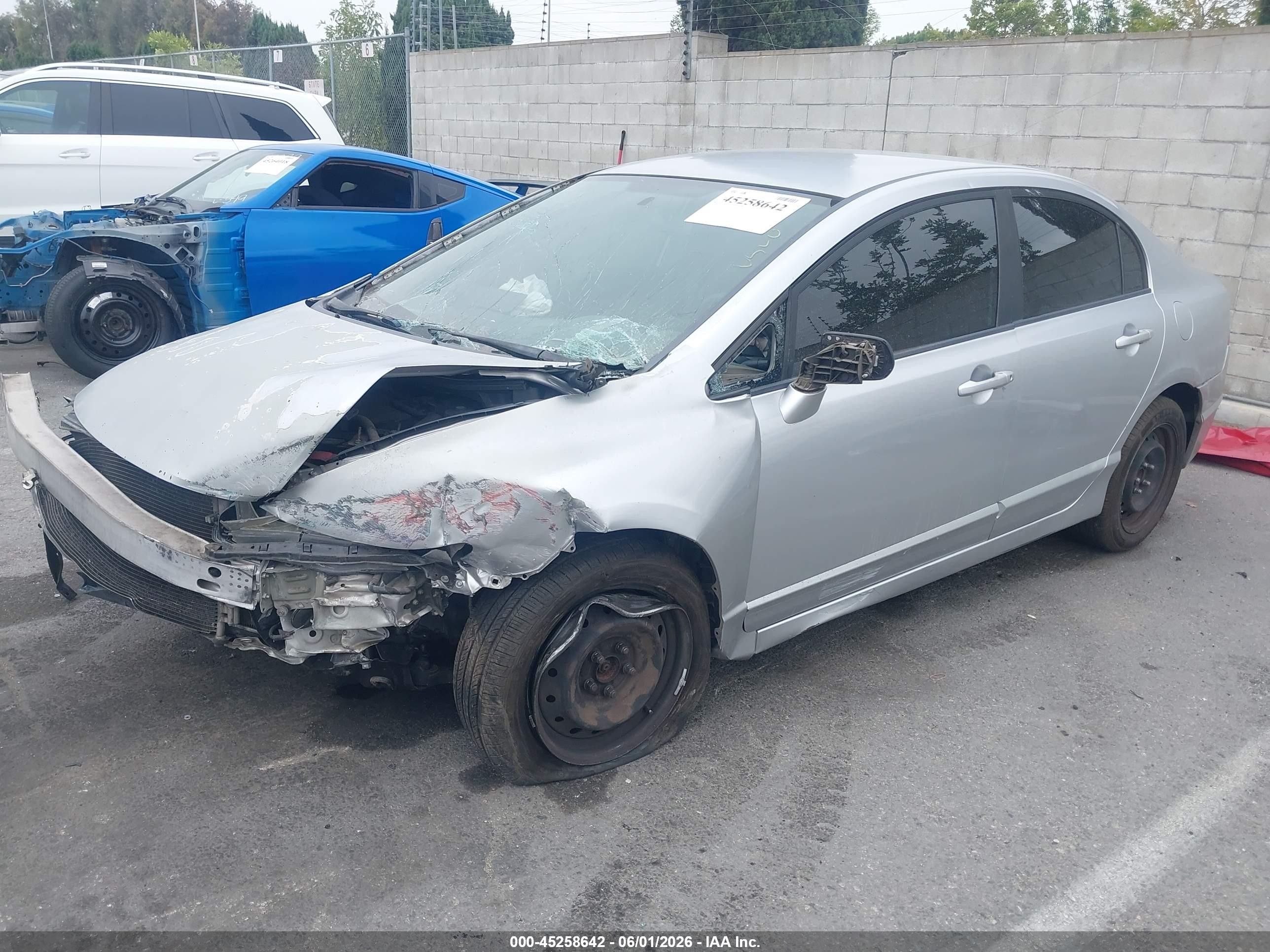2010 Honda Civic VIN 19XFA1F5XAE067651 IAAI salvage auction — Front End, Salvage (California), sold $350 on 2026-07-09 (photo 2)