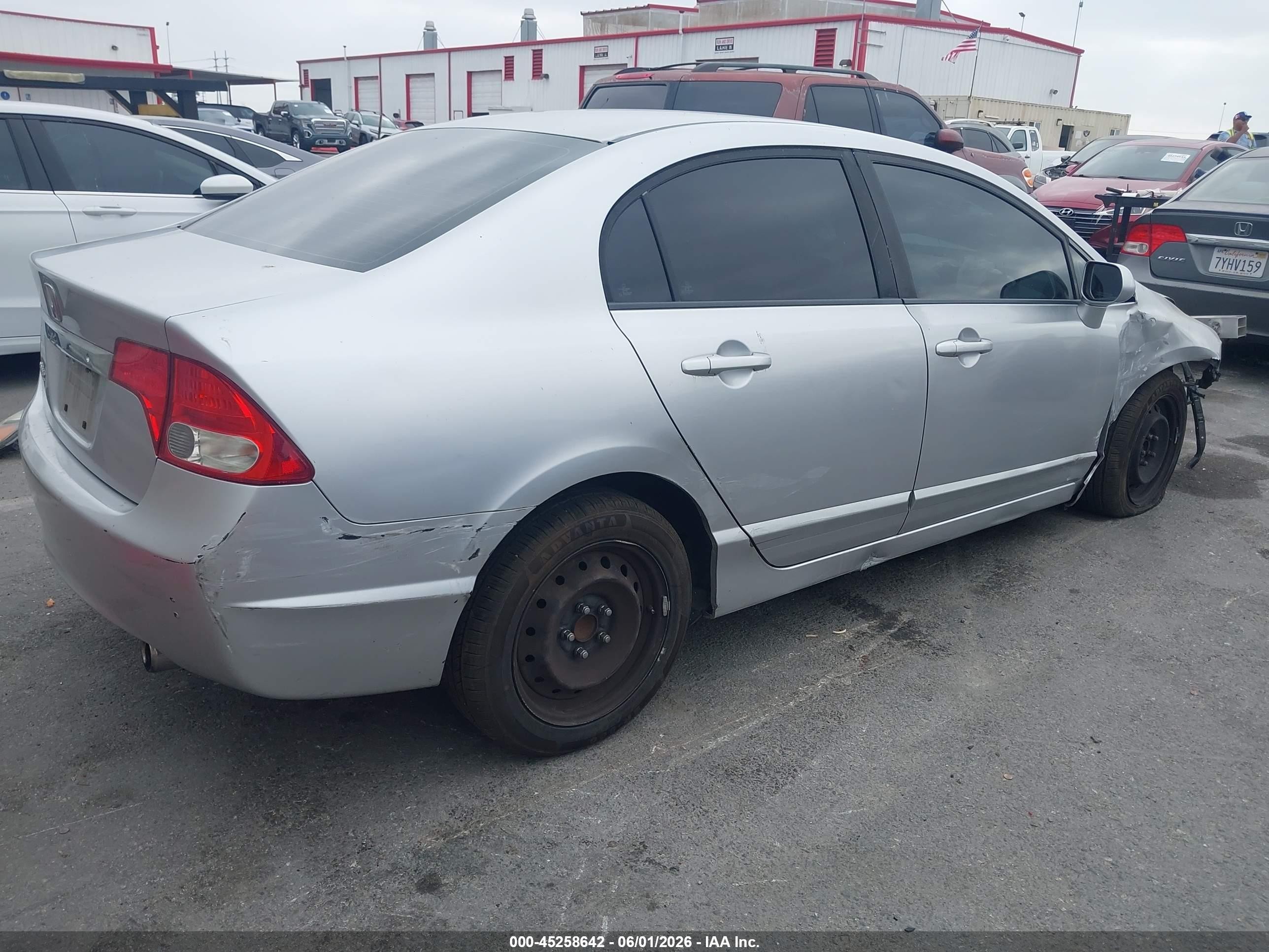 2010 Honda Civic VIN 19XFA1F5XAE067651 IAAI salvage auction — Front End, Salvage (California), sold $350 on 2026-07-09 (photo 4)