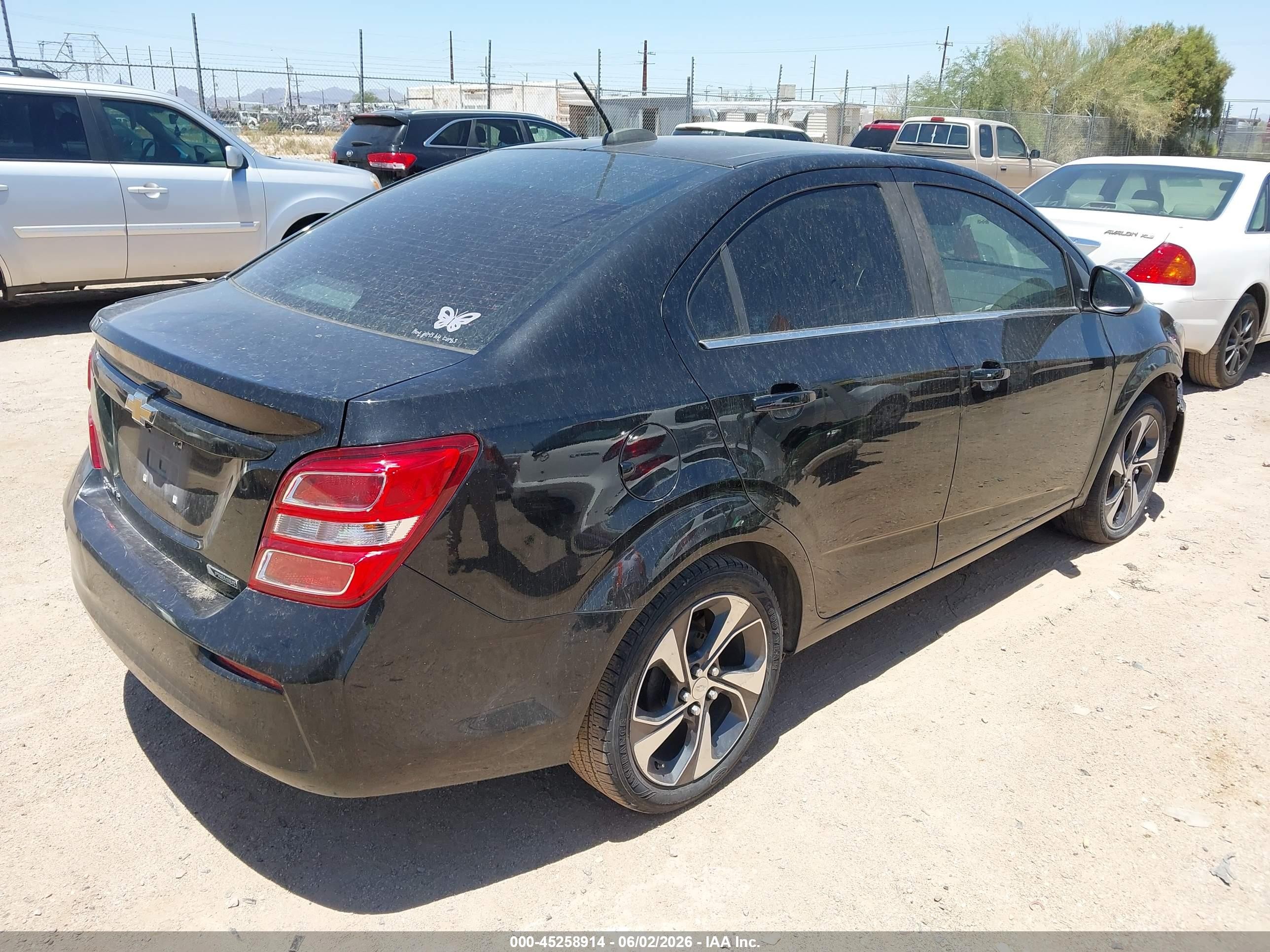 2020 Chevrolet Sonic VIN 1G1JF5SB1L4115288 IAAI salvage auction — Engine Damage, Salvage (Texas), sold $325 on 2026-07-09 (photo 4)