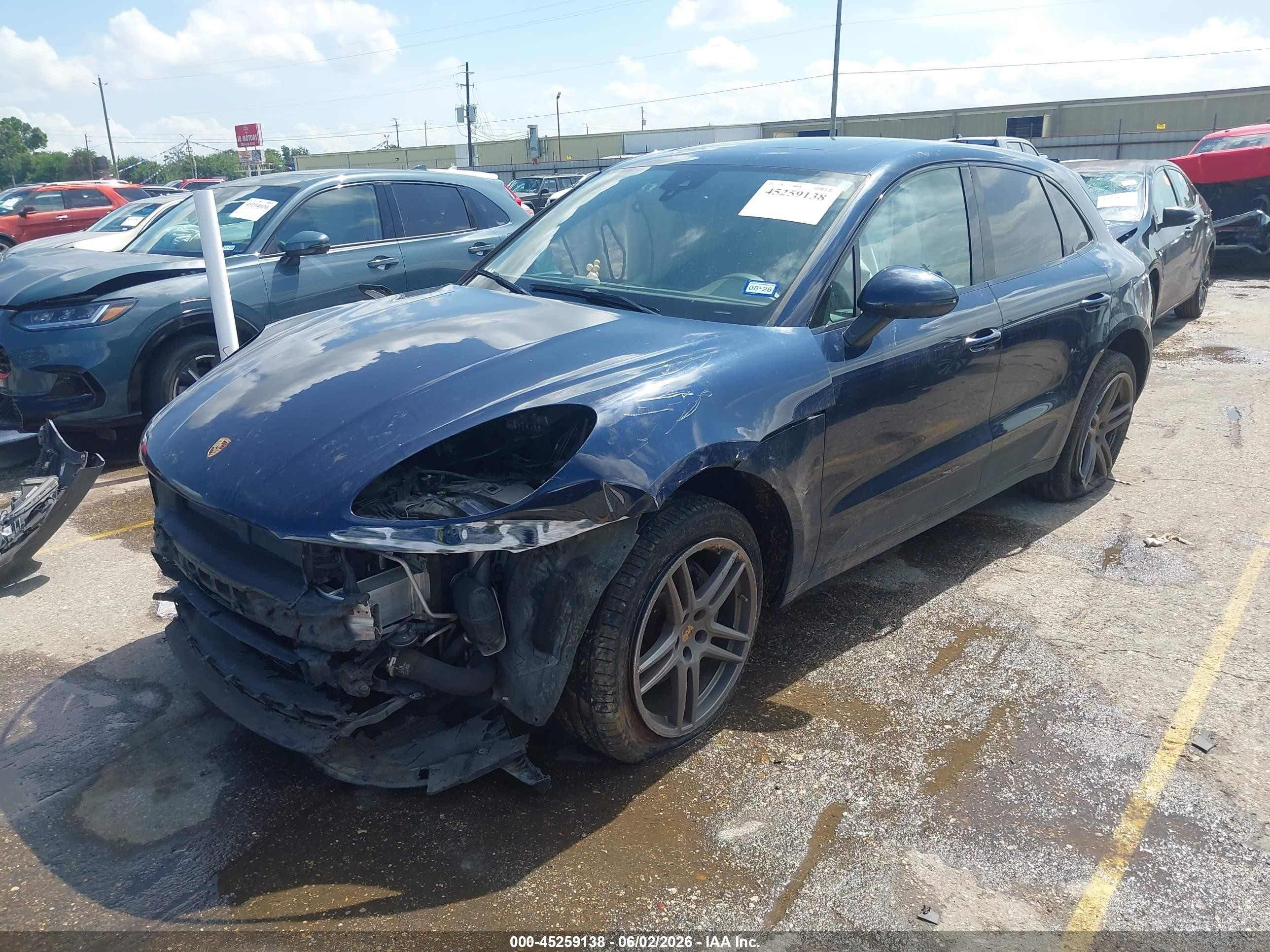 2020 Porsche Macan VIN WP1AA2A58LLB06186 IAAI salvage auction — Front End, Salvage (Texas), sold $11,600 on 2026-07-01 (photo 2)