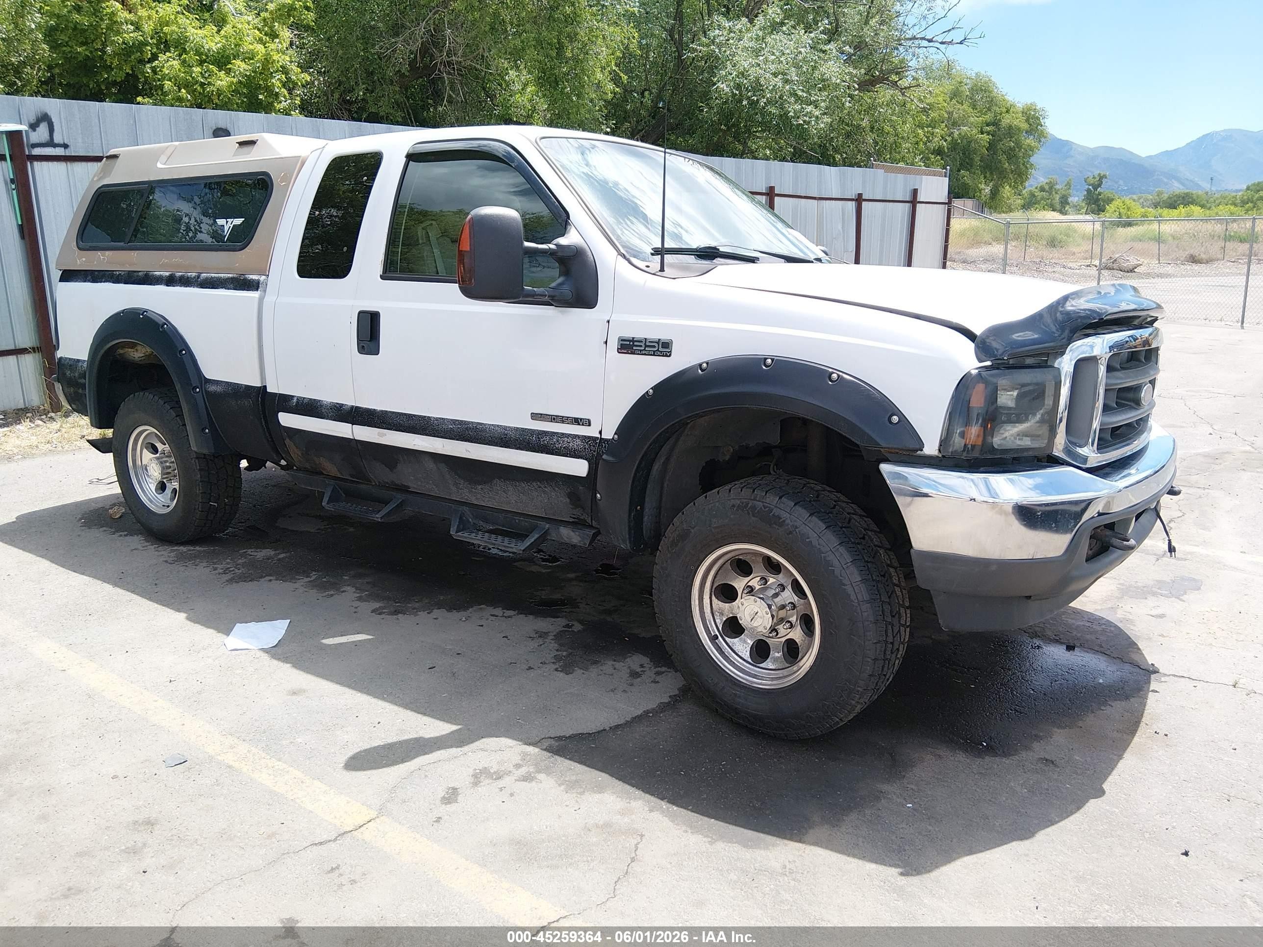 2001 Ford F-350 VIN 1FTSX31F91EB48449 IAAI salvage auction — Side, Salvage (Utah), sold $950 on 2026-07-09 (photo 1)