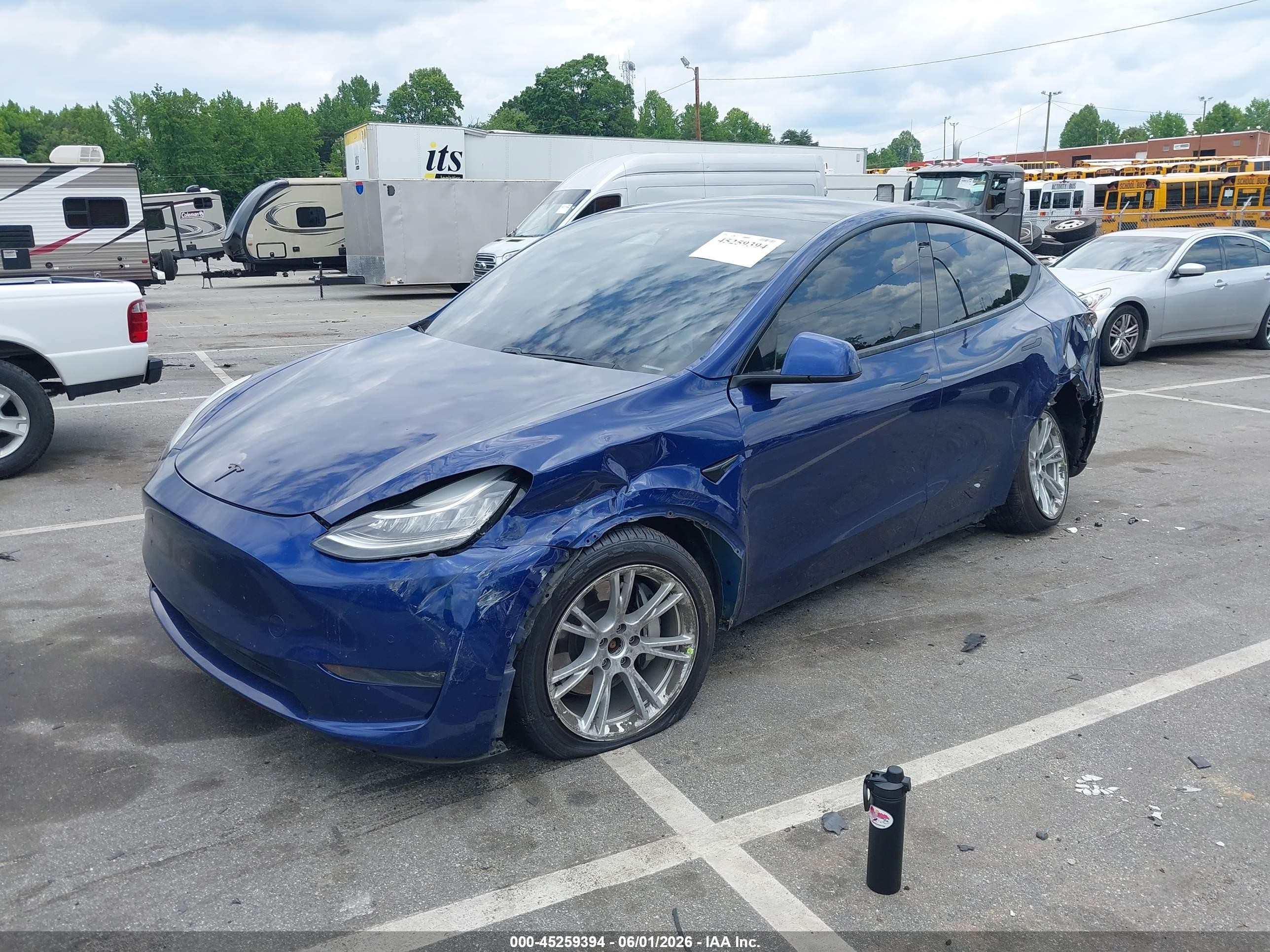 2021 Tesla Model Y VIN 5YJYGDEE2MF061173 IAAI salvage auction — Rear End, Salvage (North Carolina), sold $4,650 on 2026-07-11 (photo 2)