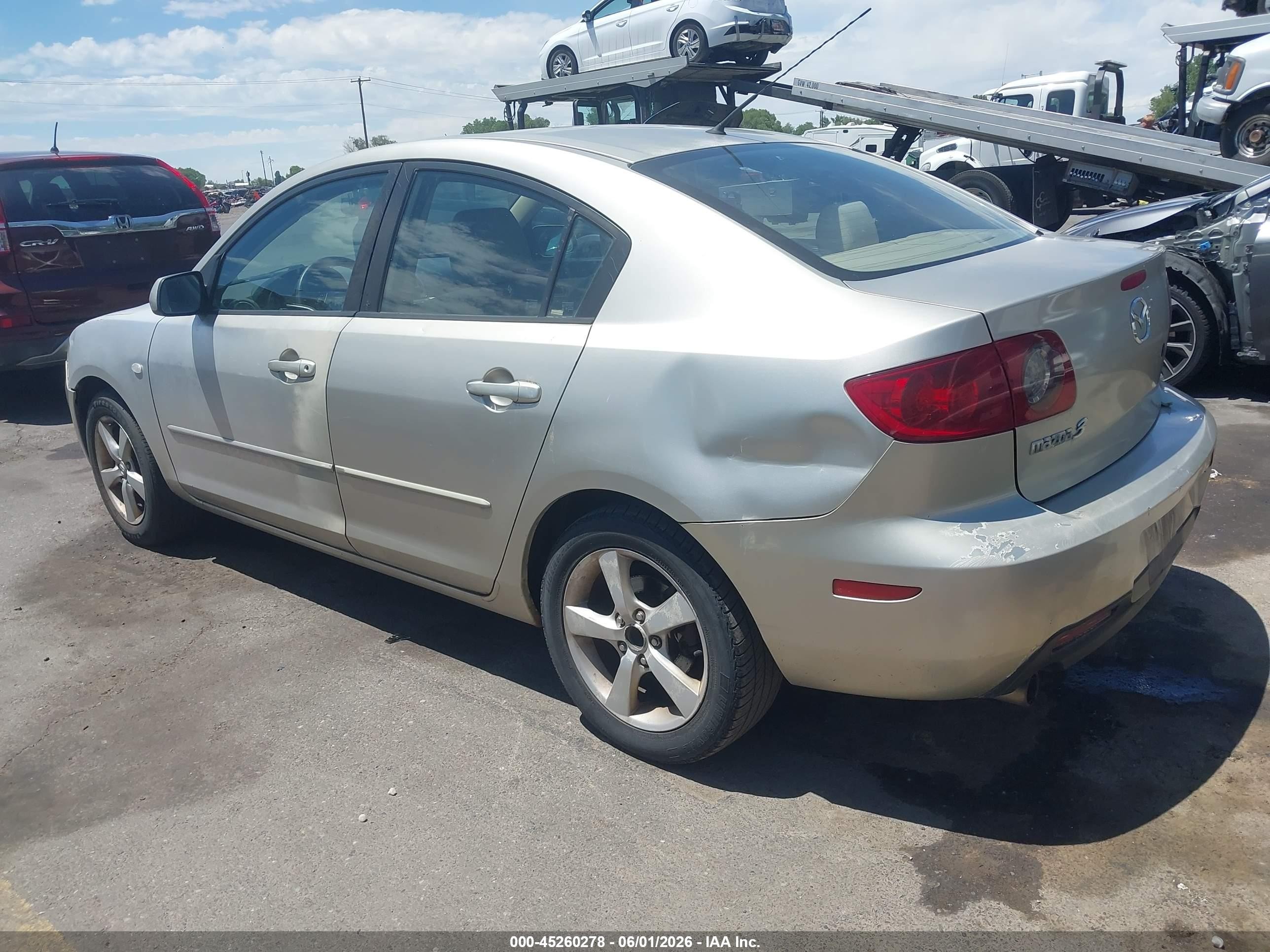 2006 Mazda 3 VIN JM1BK12G361542571 IAAI salvage auction — Side, Salvage (Utah), sold $250 on 2026-07-09 (photo 3)