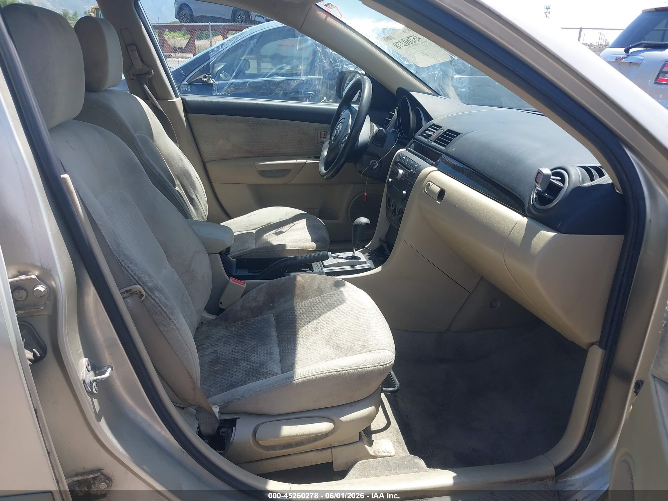 2006 Mazda 3 VIN JM1BK12G361542571 IAAI salvage auction — Side, Salvage (Utah), sold $250 on 2026-07-09 (photo 5)