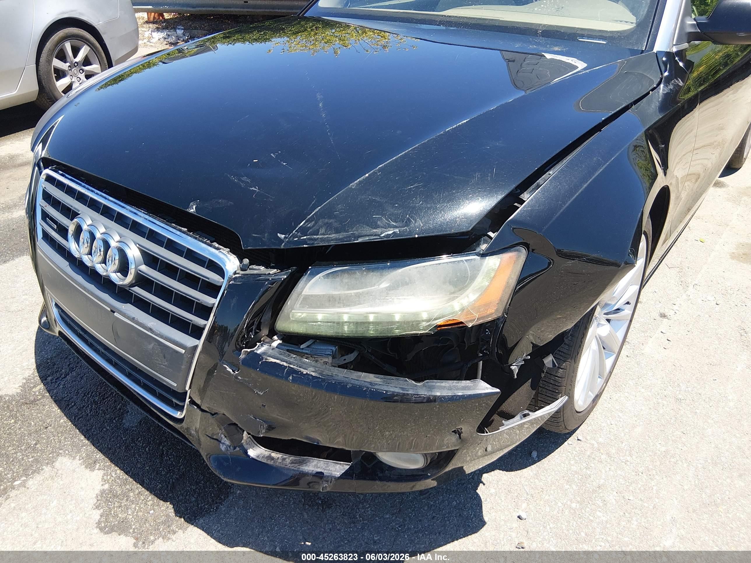 2011 Audi A5 VIN WAULFAFH0BN010786 IAAI salvage auction — Front End, Salvage (North Carolina), sold $2,375 on 2026-09-12 (photo 6)