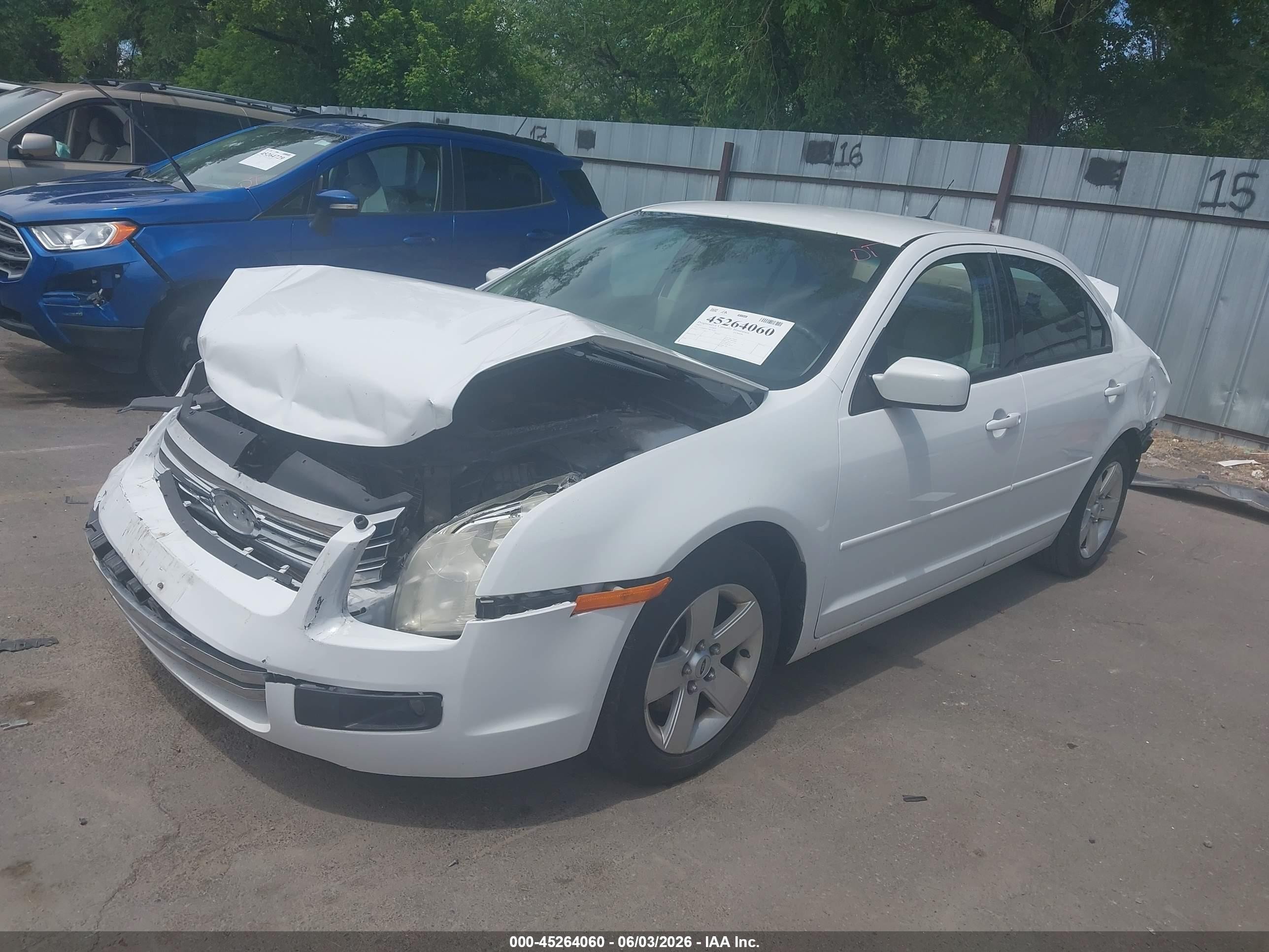2007 Ford Fusion VIN 3FAHP07Z77R179107 IAAI salvage auction — Front & Rear, Salvage (Utah), sold $350 on 2026-07-09 (photo 2)