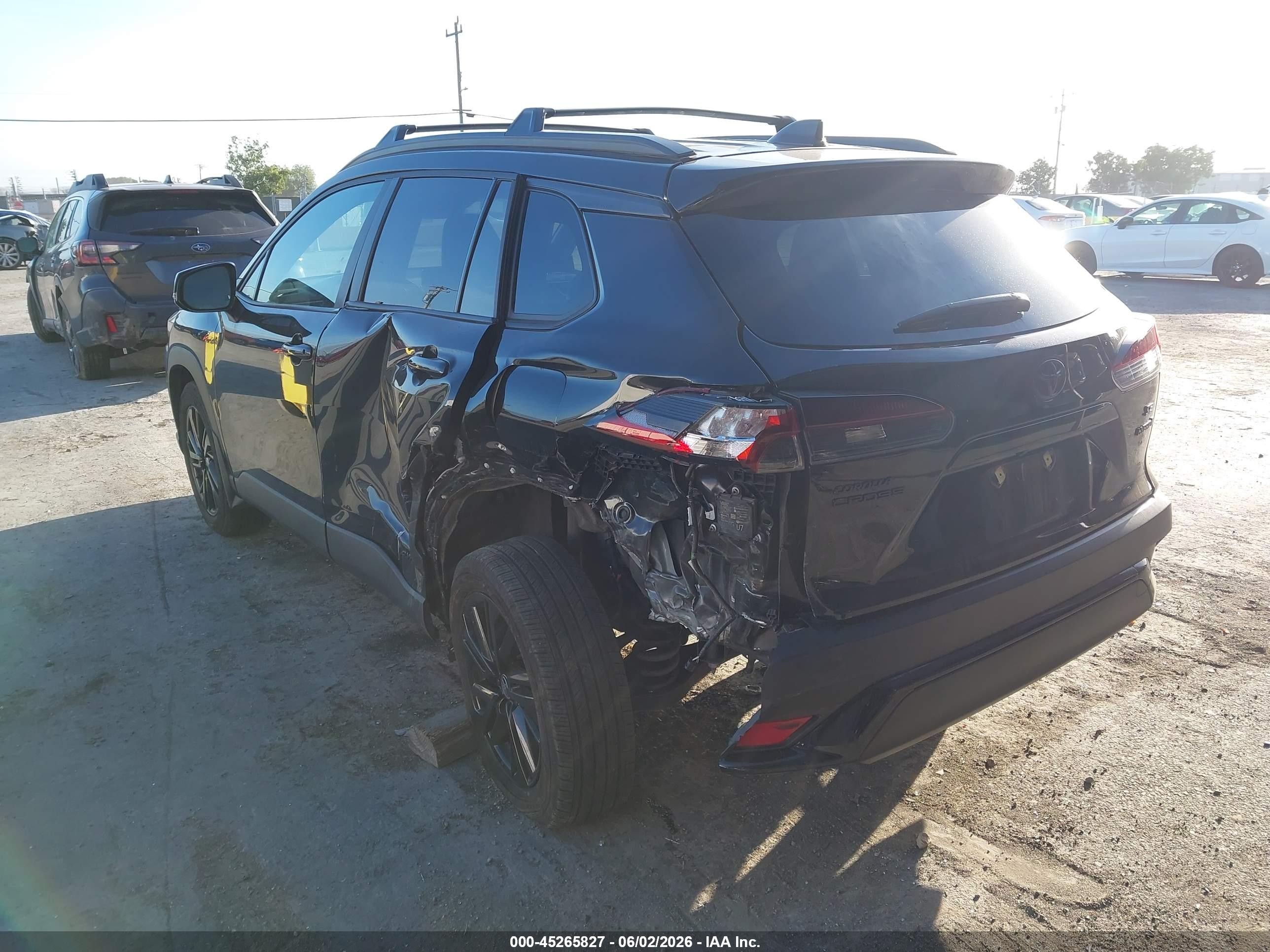 2024 Toyota Corolla Cross VIN 7MUFBABG5RV052602 IAAI salvage auction — Rear End, Salvage (California), sold $9,100 on 2026-07-02 (photo 6)