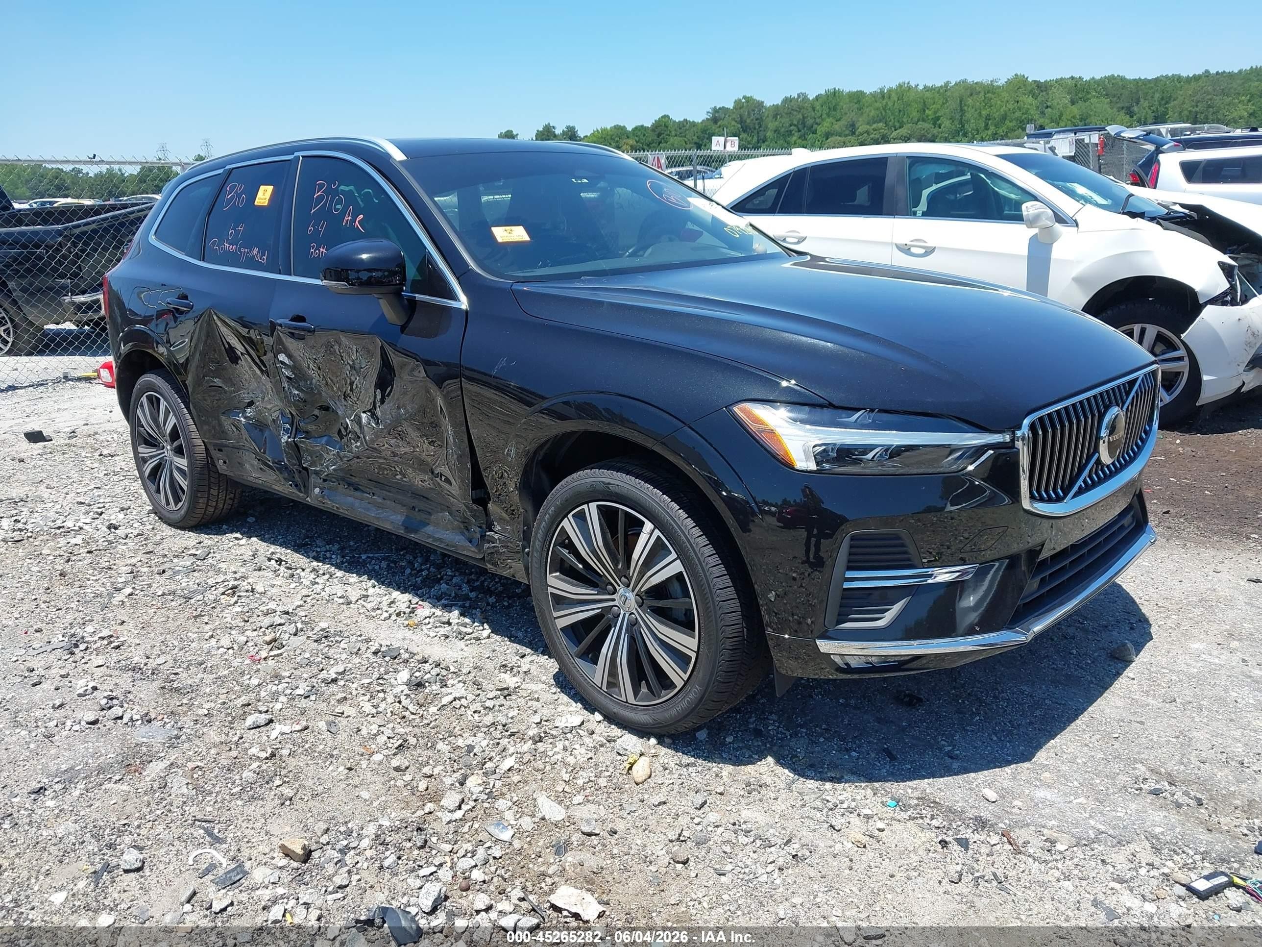 2022 Volvo XC60 VIN YV4L12DL5N1079240 IAAI salvage auction — Side, Salvage (Georgia), sold $7,800 on 2026-09-11 (photo 1)