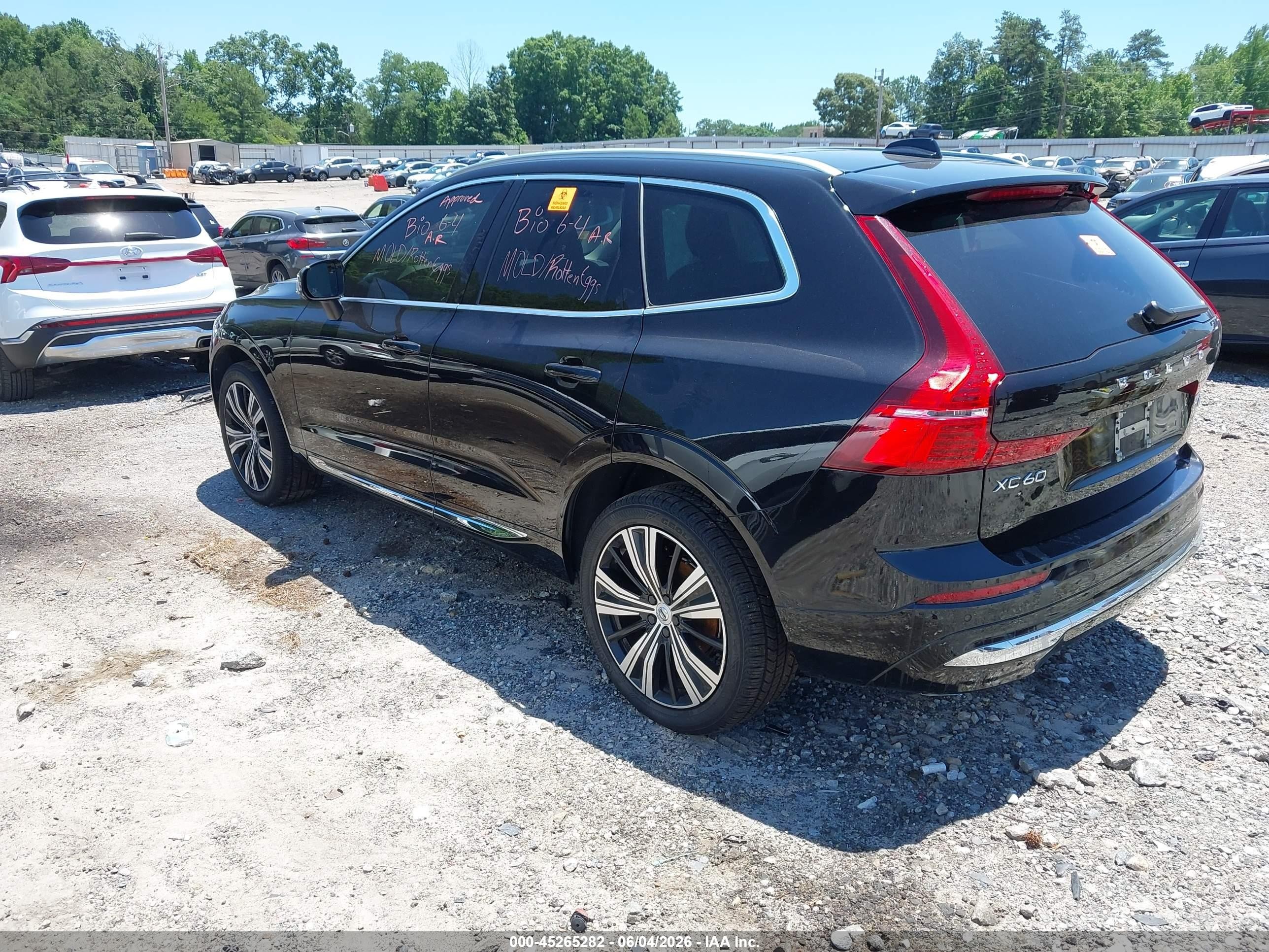 2022 Volvo XC60 VIN YV4L12DL5N1079240 IAAI salvage auction — Side, Salvage (Georgia), sold $7,800 on 2026-09-11 (photo 3)