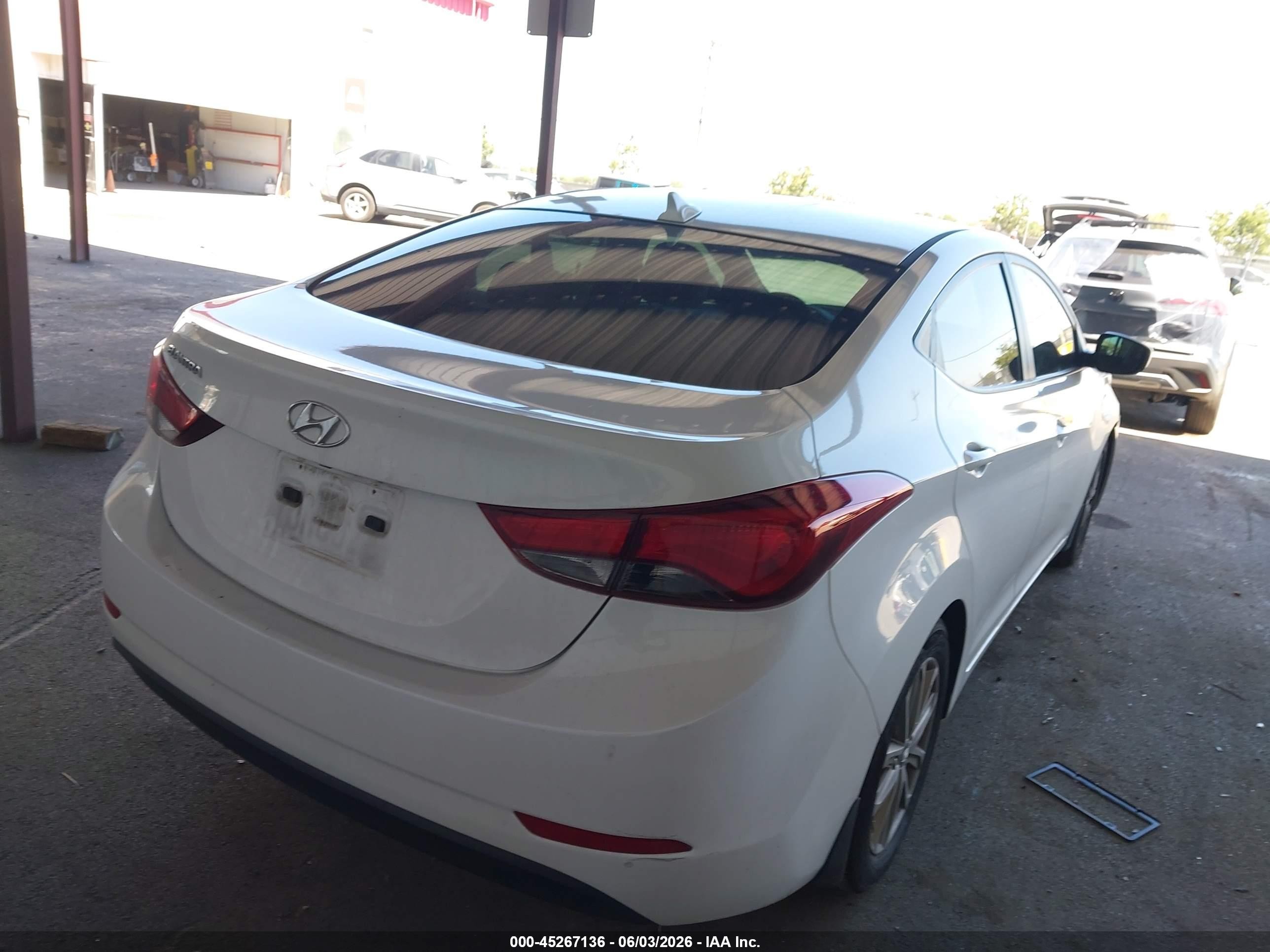 2015 Hyundai Elantra VIN 5NPDH4AE5FH617580 IAAI salvage auction — Front End, Salvage (California), sold $2,350 on 2026-07-09 (photo 4)