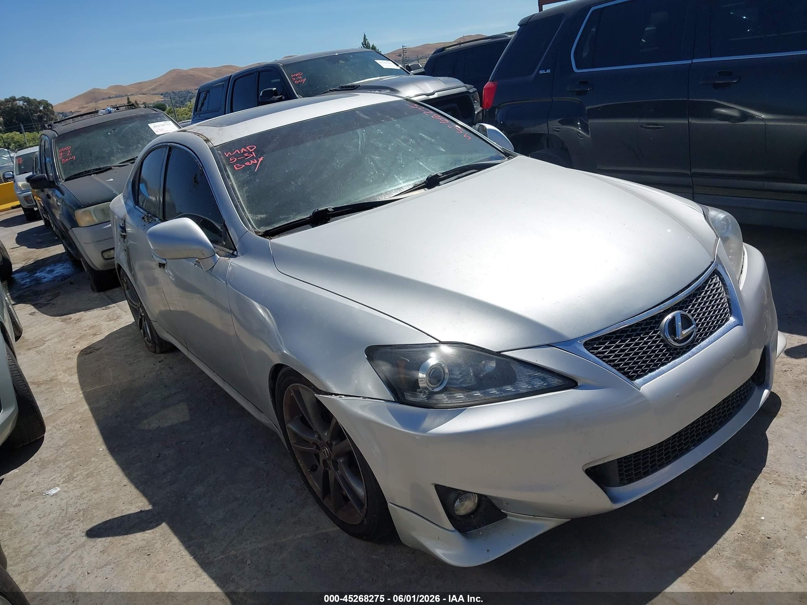 2006 Lexus IS 250 VIN JTHBK262265012801 IAAI salvage auction — Normal Wear, Salvage Title - Dealer (California), sold $450 on 2026-07-02 (photo 1)