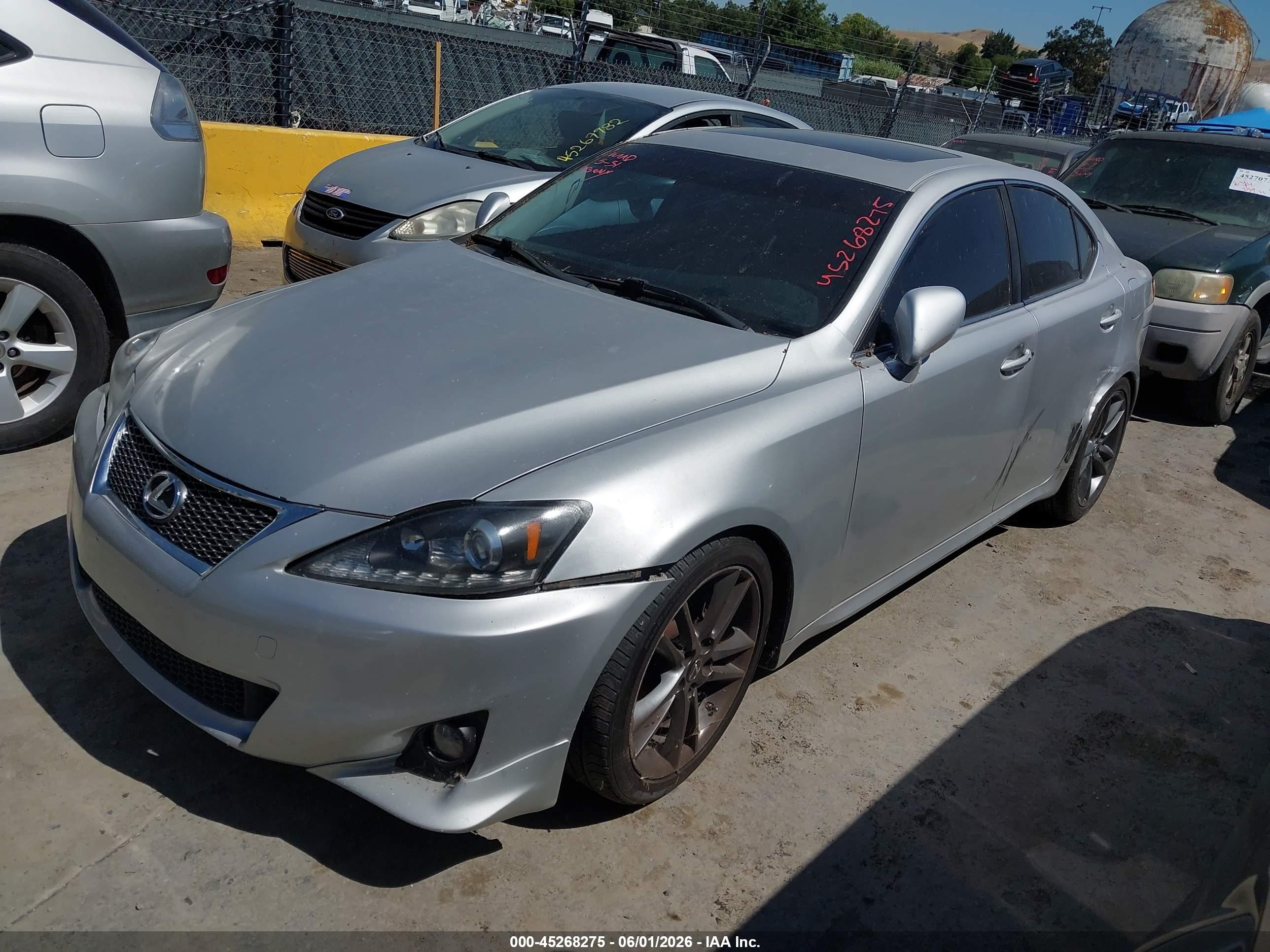 2006 Lexus IS 250 VIN JTHBK262265012801 IAAI salvage auction — Normal Wear, Salvage Title - Dealer (California), sold $450 on 2026-07-02 (photo 2)