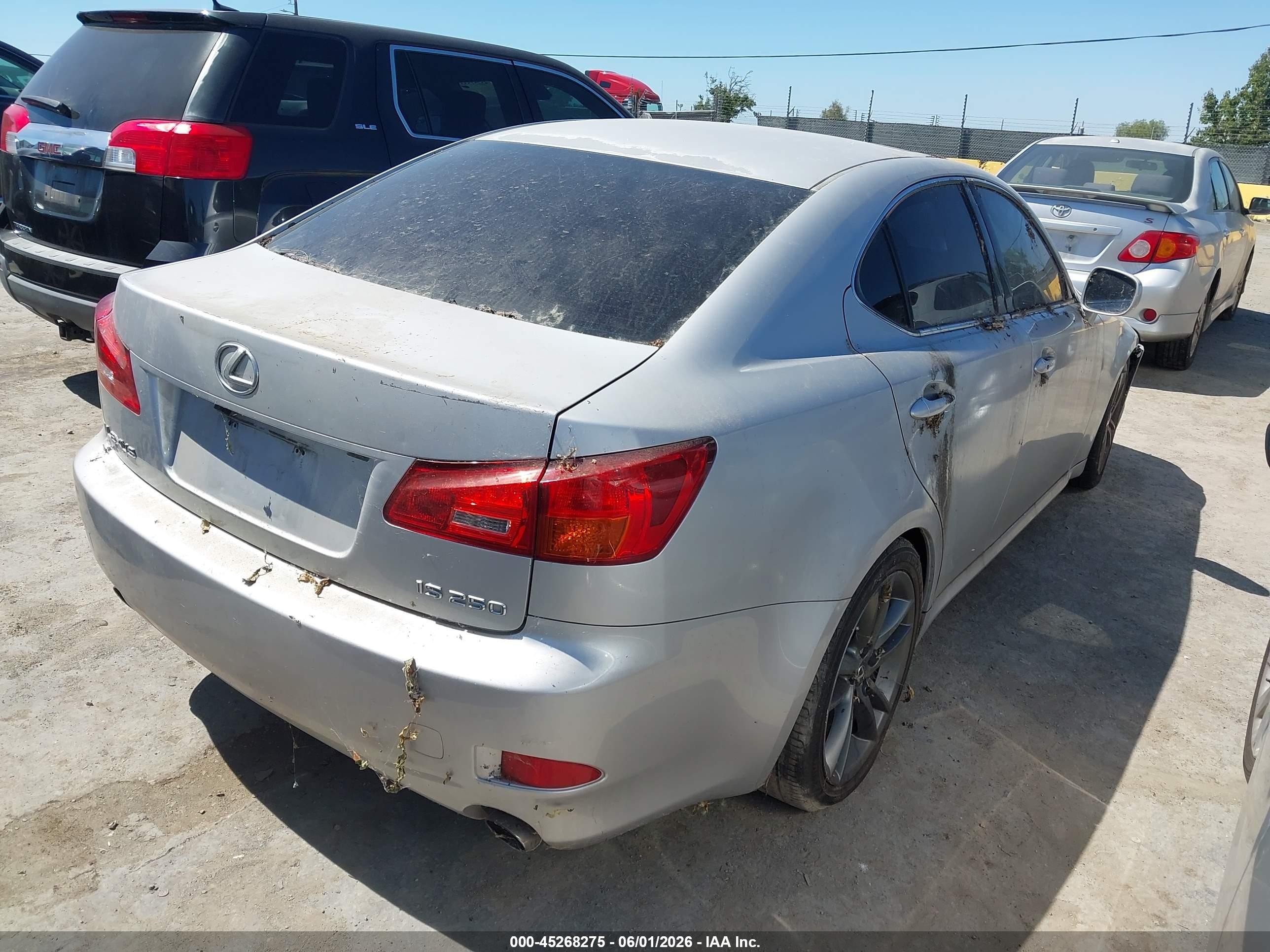 2006 Lexus IS 250 VIN JTHBK262265012801 IAAI salvage auction — Normal Wear, Salvage Title - Dealer (California), sold $450 on 2026-07-02 (photo 4)