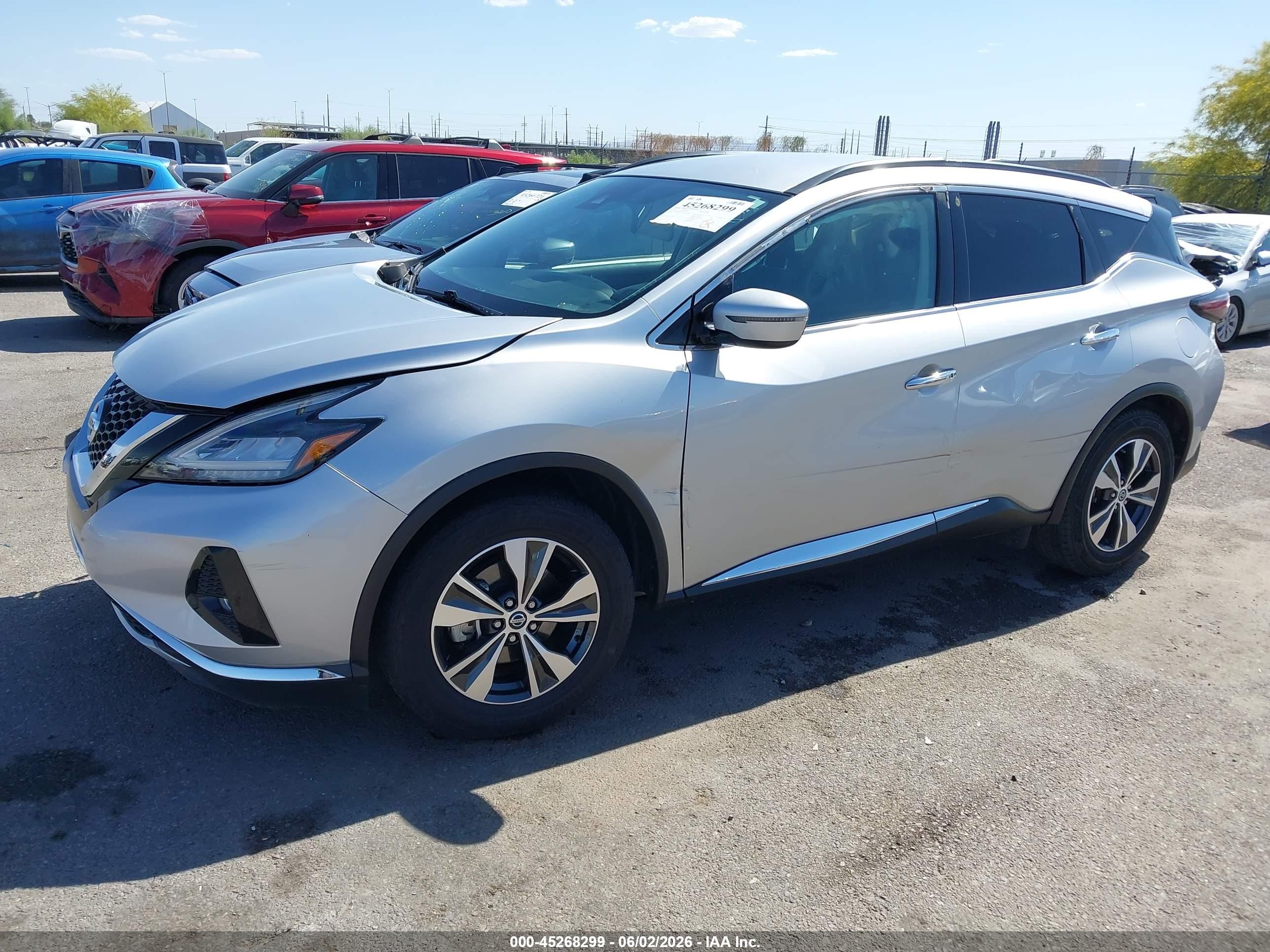 2021 Nissan Murano VIN 5N1AZ2BJ8MC129020 IAAI salvage auction — Unknown, Salvage (Arizona), sold $1,775 on 2026-07-09 (photo 2)