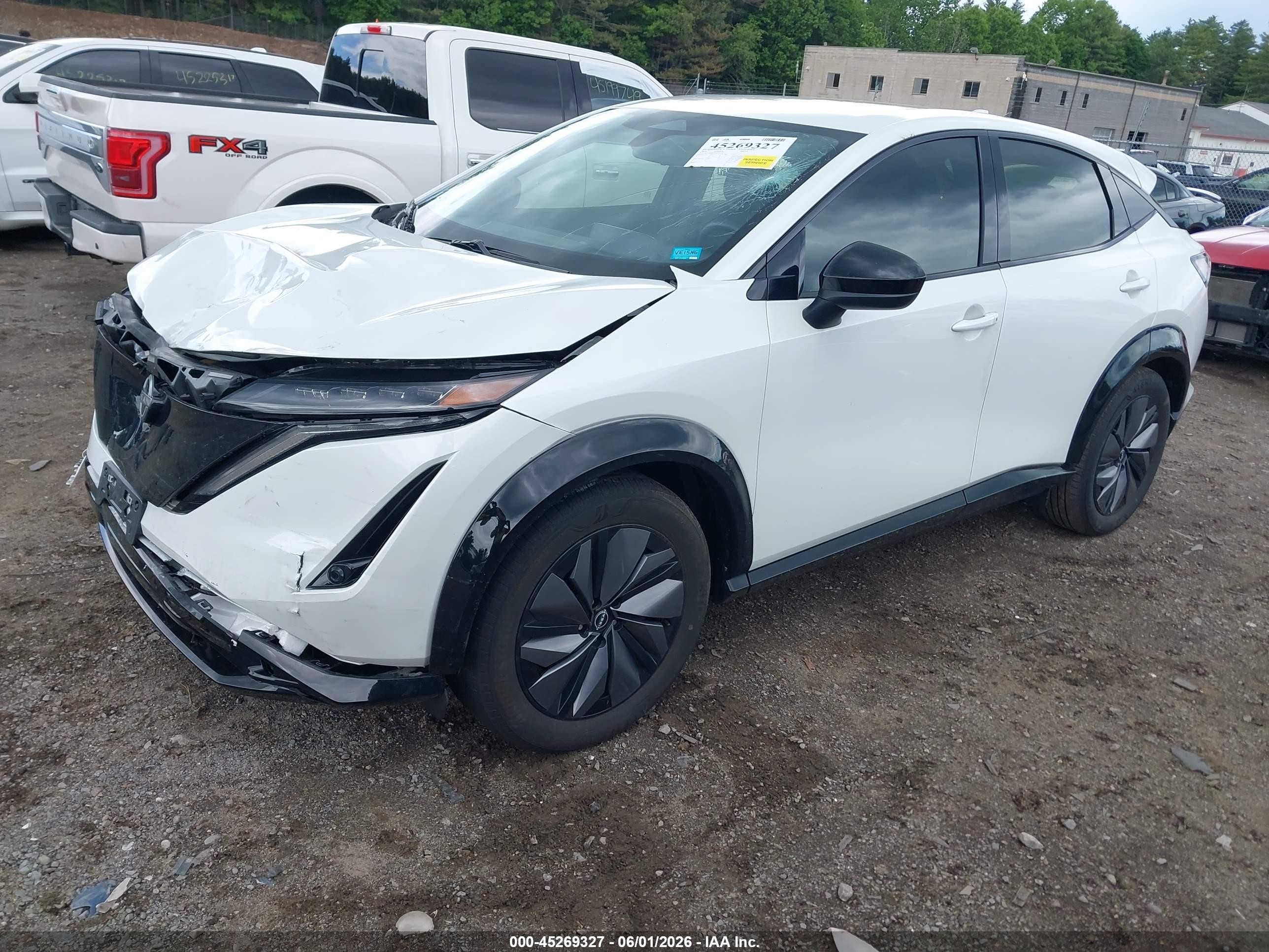 2024 Nissan Ariya VIN JN1DF0BB0RM740154 IAAI salvage auction — Front End, Salvage (Massachusetts), sold $12,000 on 2026-10-01 (photo 2)