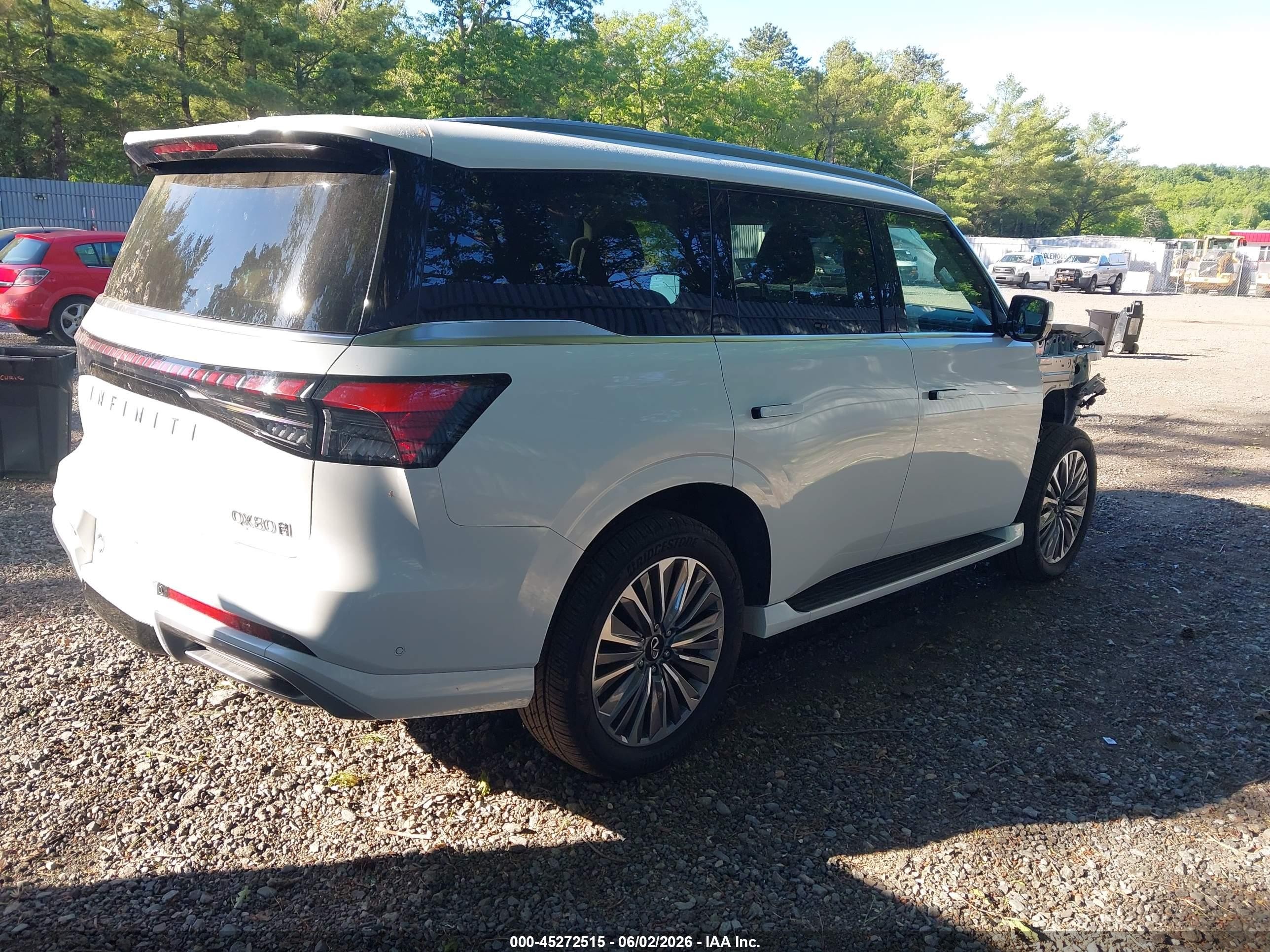 2026 Infiniti QX80 VIN JN8AZ3BE1T9720125 IAAI salvage auction — Front End, Salvage (New Jersey), sold $37,900 on 2026-08-17 (photo 4)