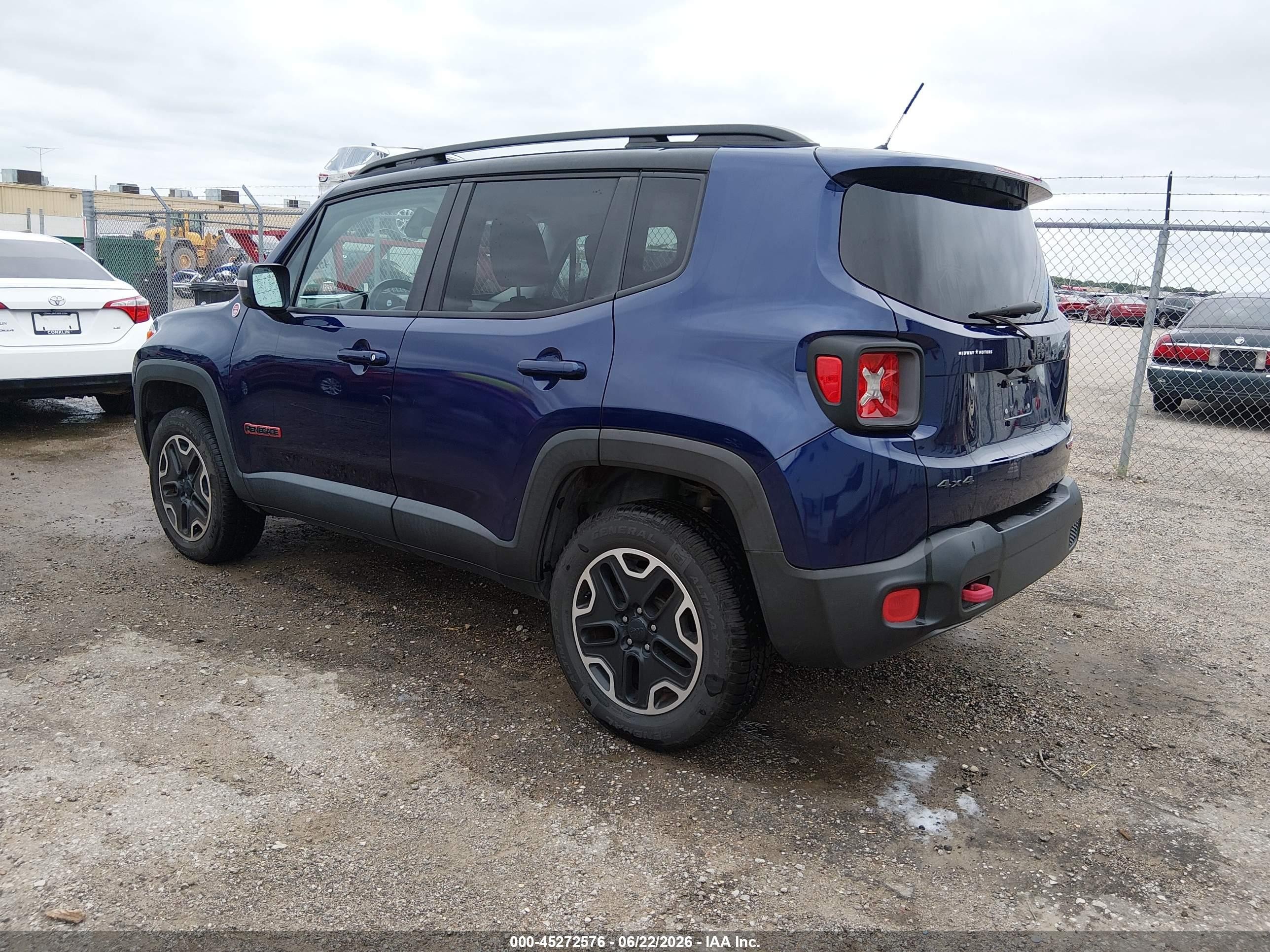 2016 Jeep Renegade VIN ZACCJBCT4GPD58279 IAAI salvage auction — Hail, Salvage (Kansas), sold $2,650 on 2026-09-18 (photo 3)