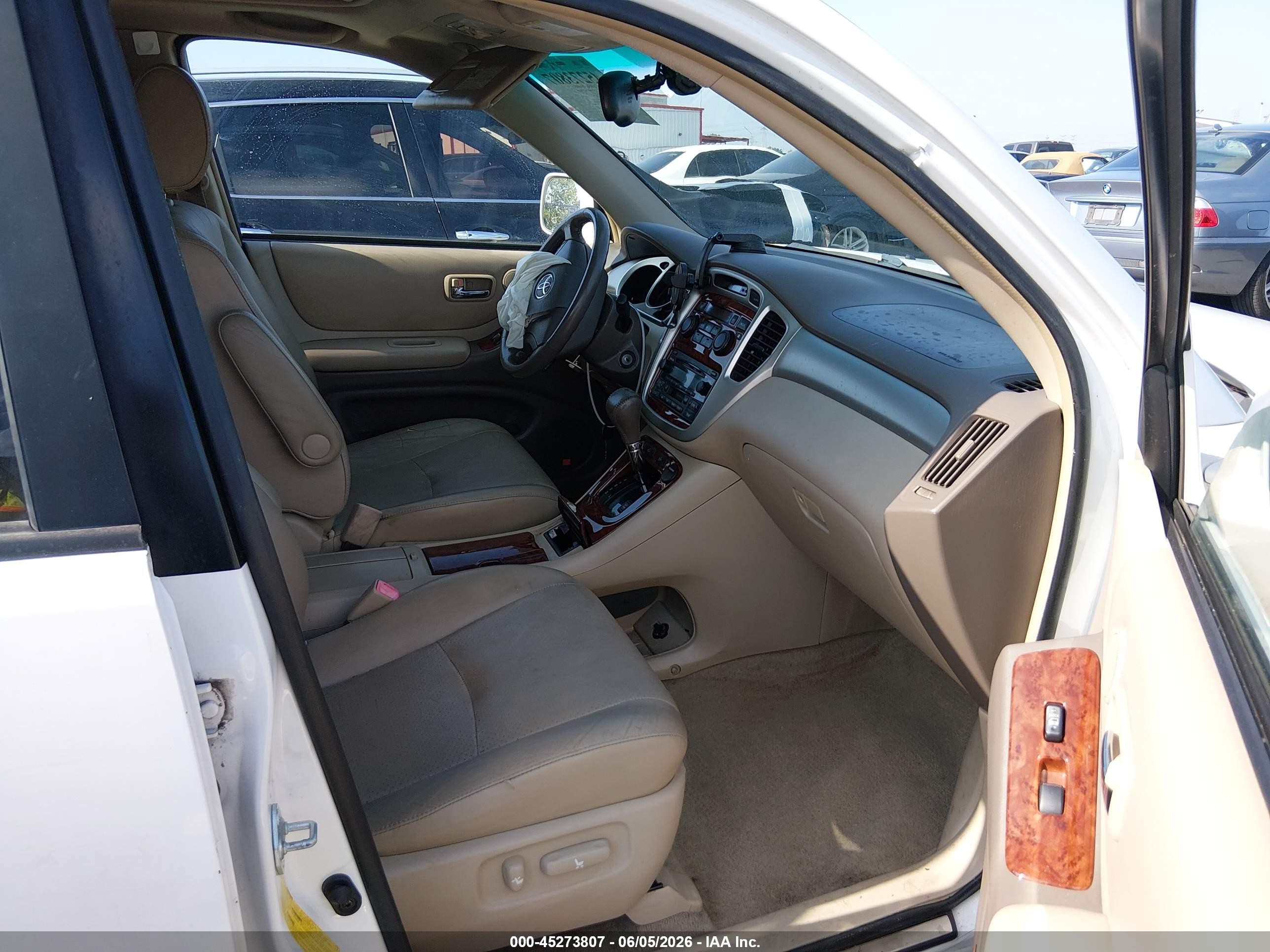 2005 Toyota Highlander VIN JTEDP21A050053431 IAAI salvage auction — Unknown, Salvage (California), sold $825 on 2026-07-09 (photo 5)
